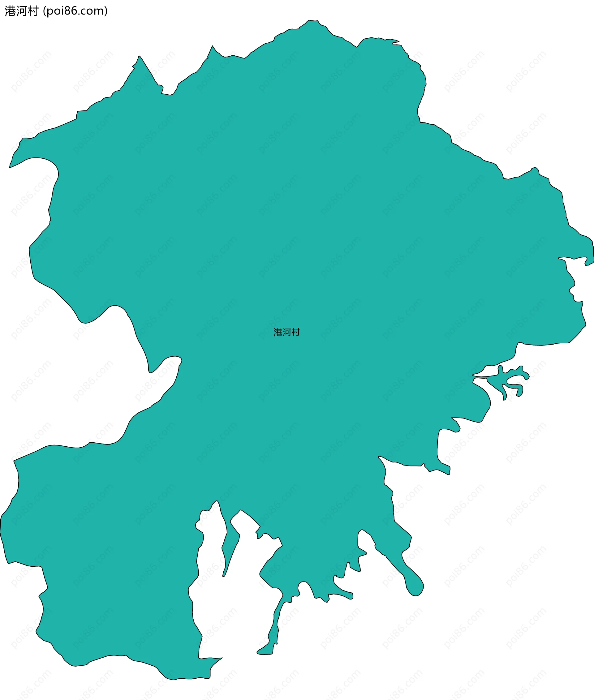 港河村边界地图