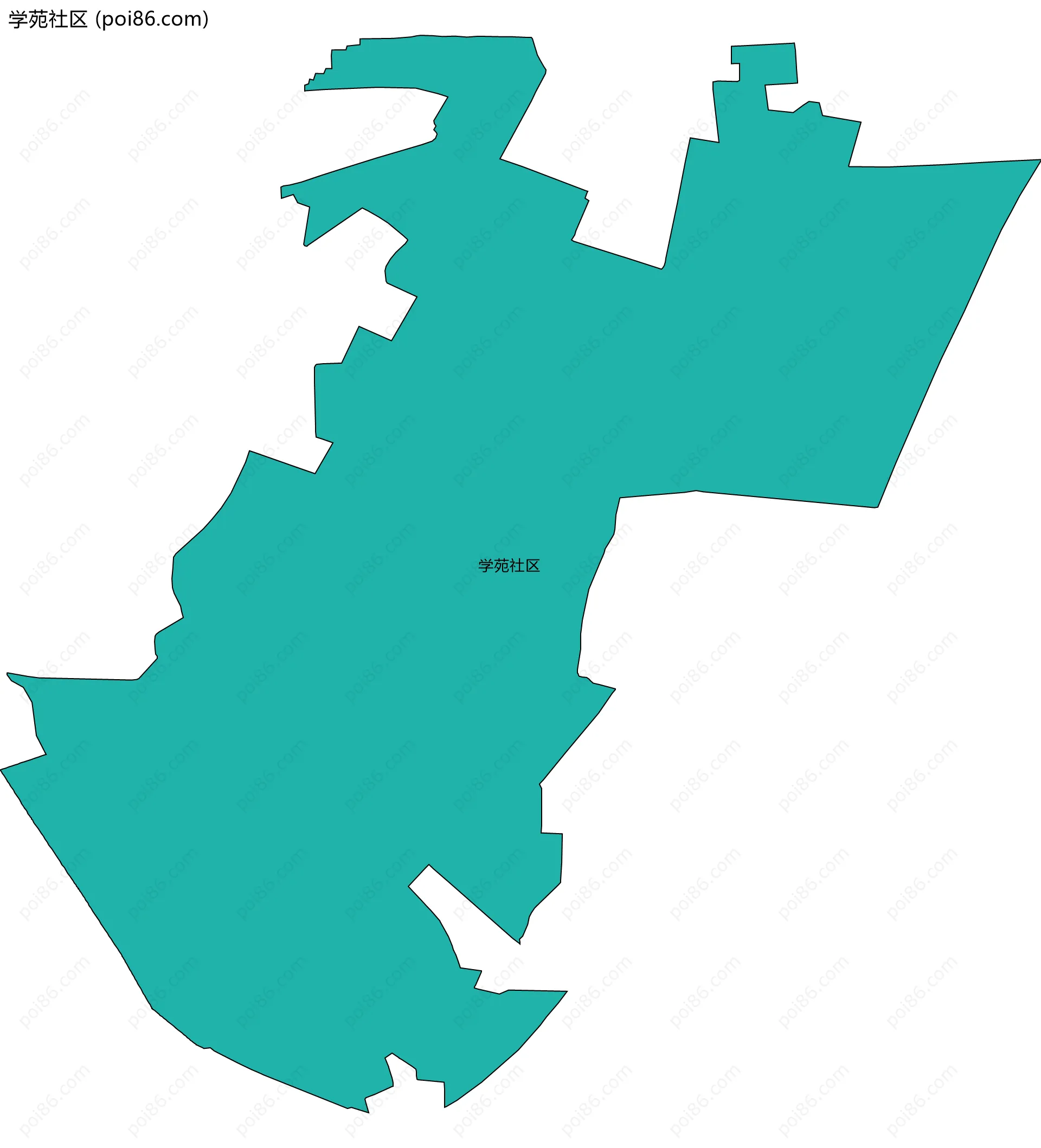 学苑社区边界地图