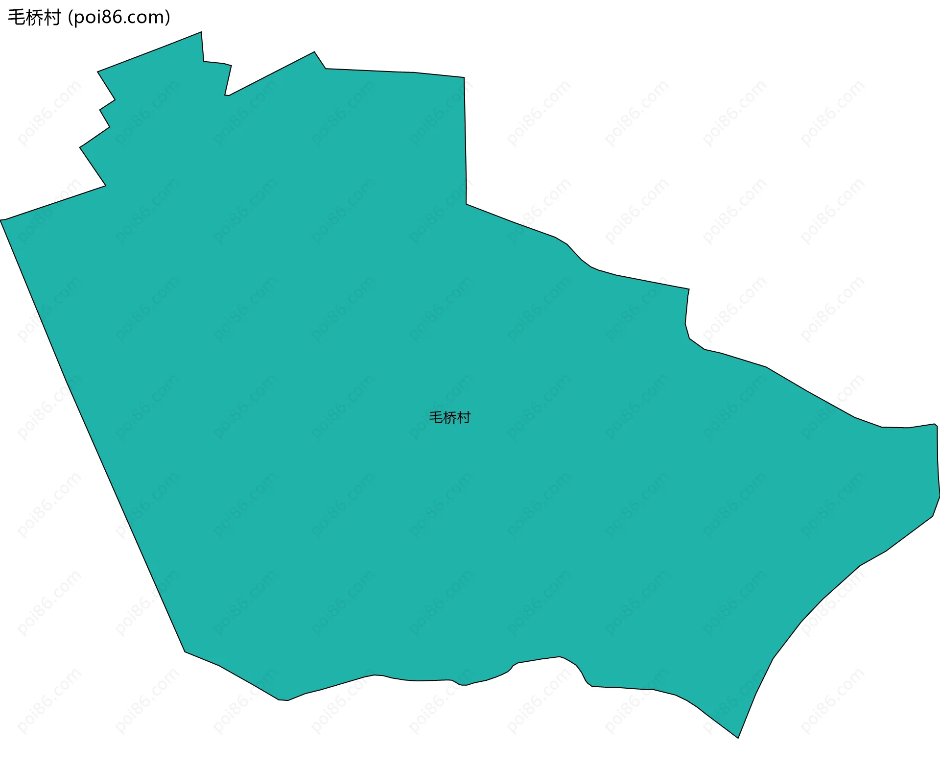 毛桥村边界地图