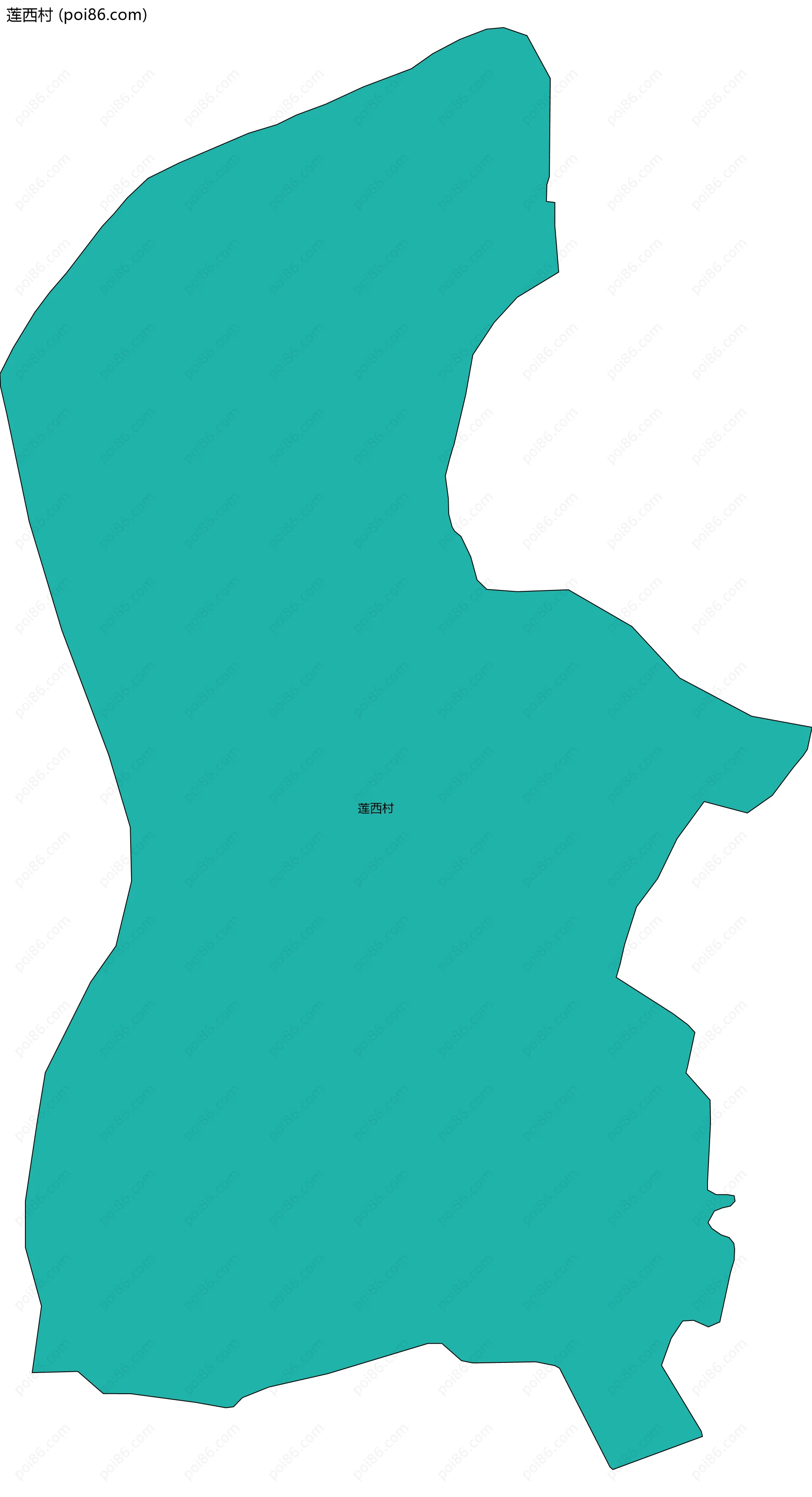 莲西村边界地图