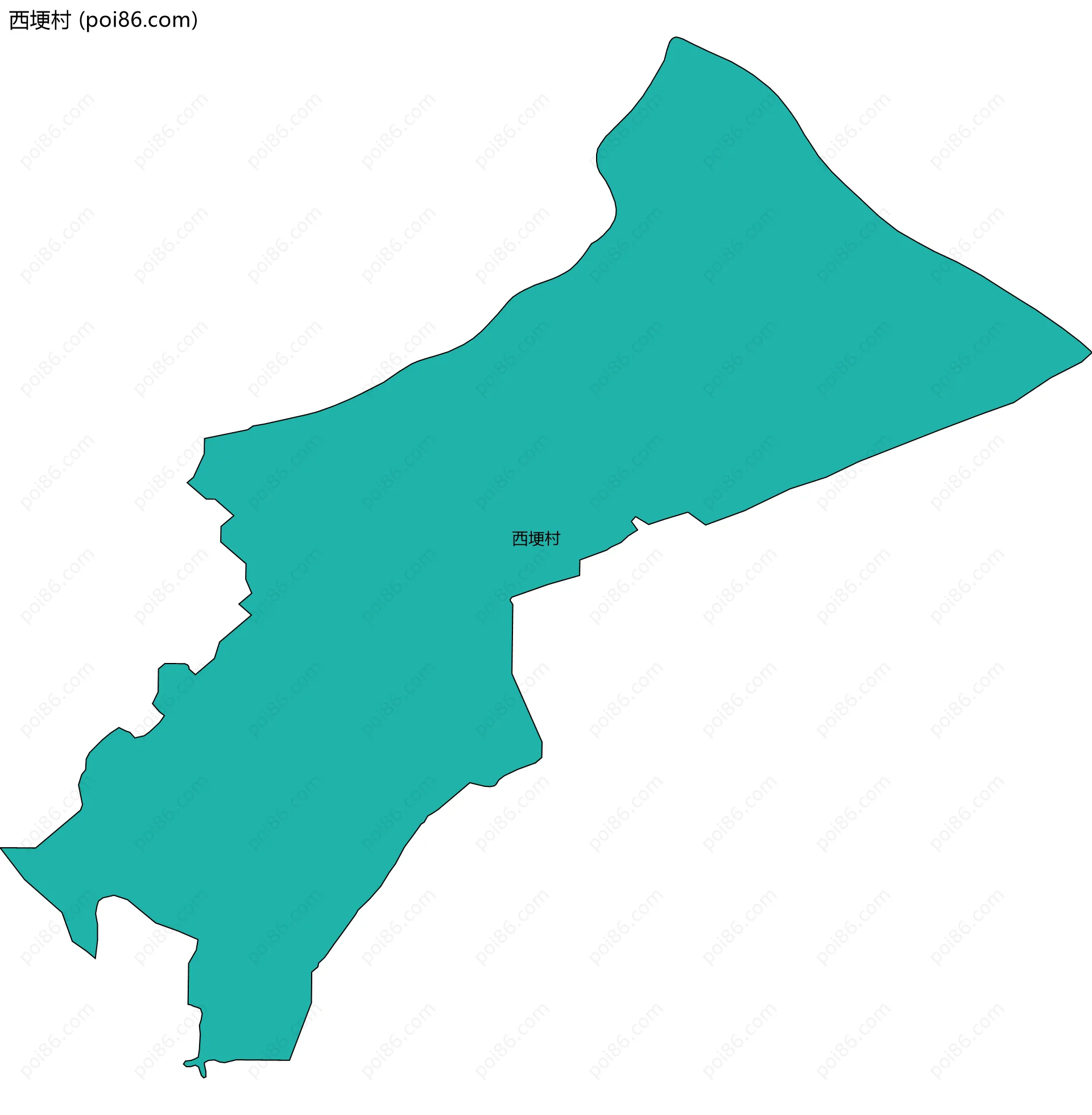 西埂村边界地图