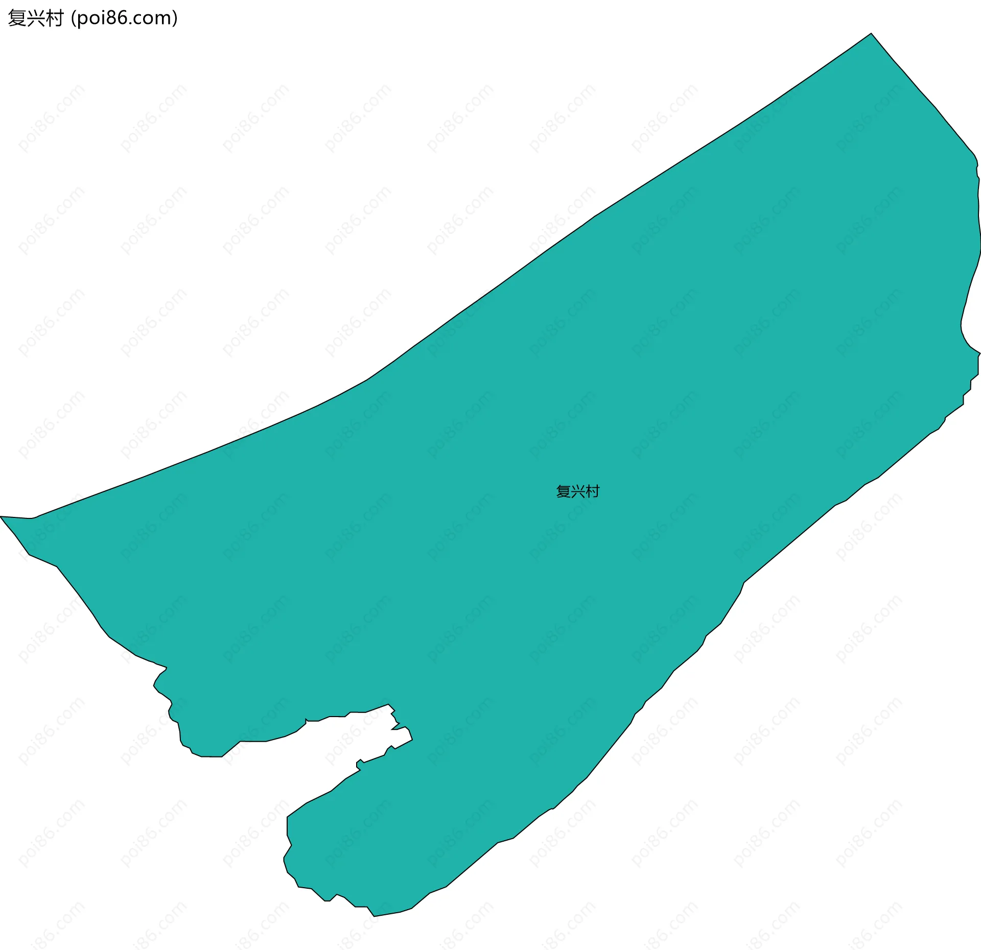 复兴村边界地图