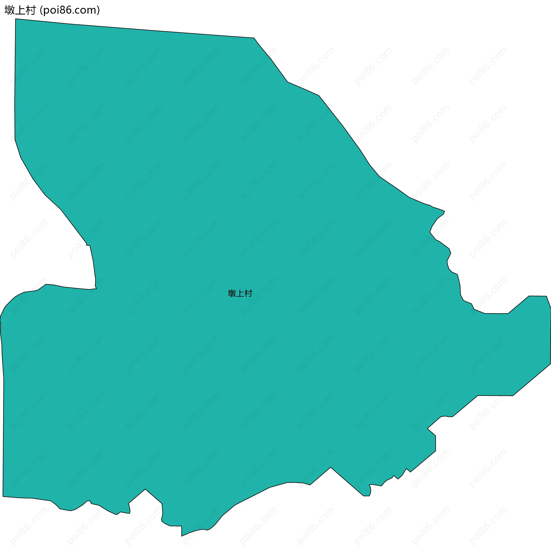 墩上村边界地图