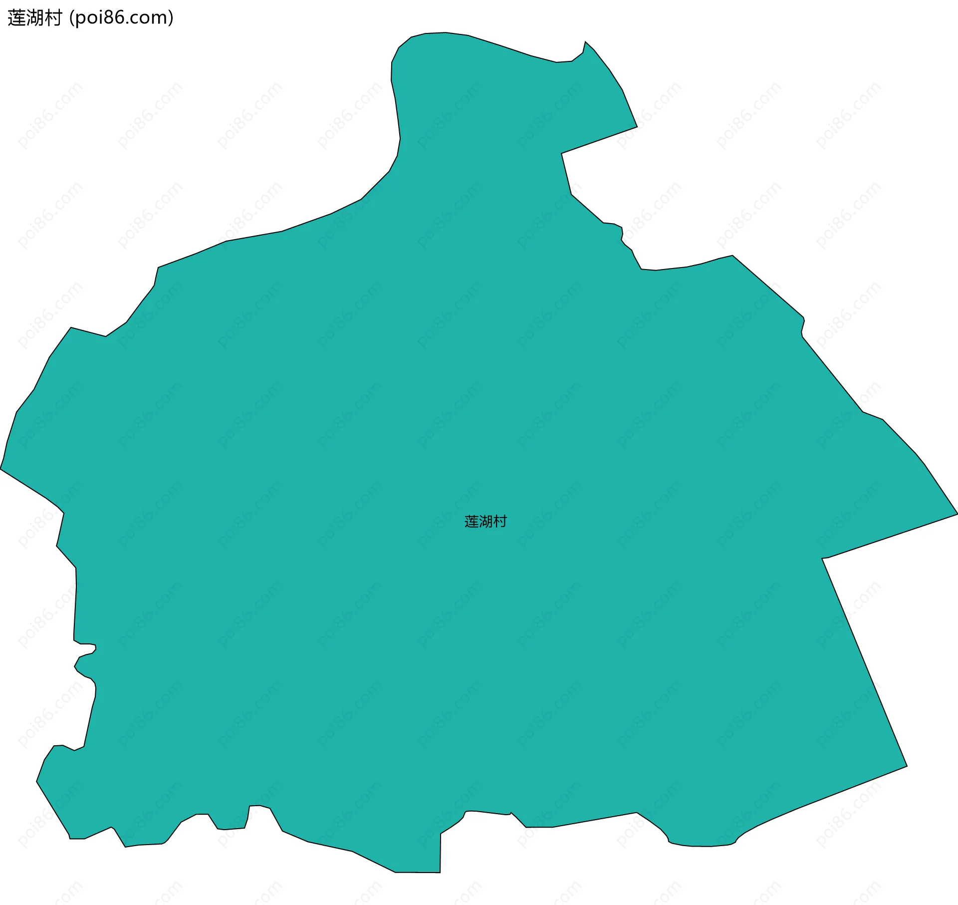 莲湖村边界地图