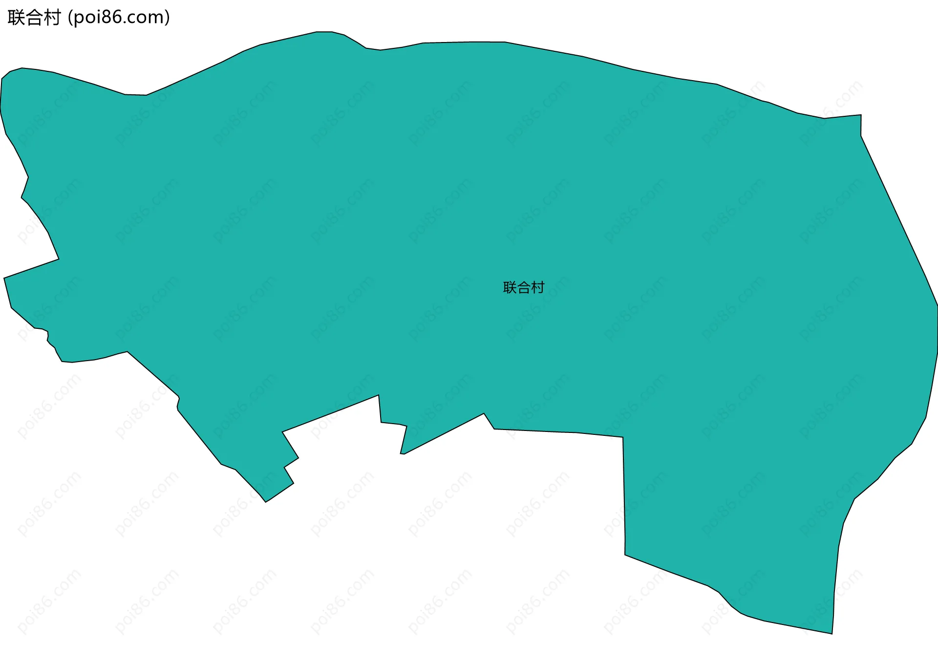 联合村边界地图
