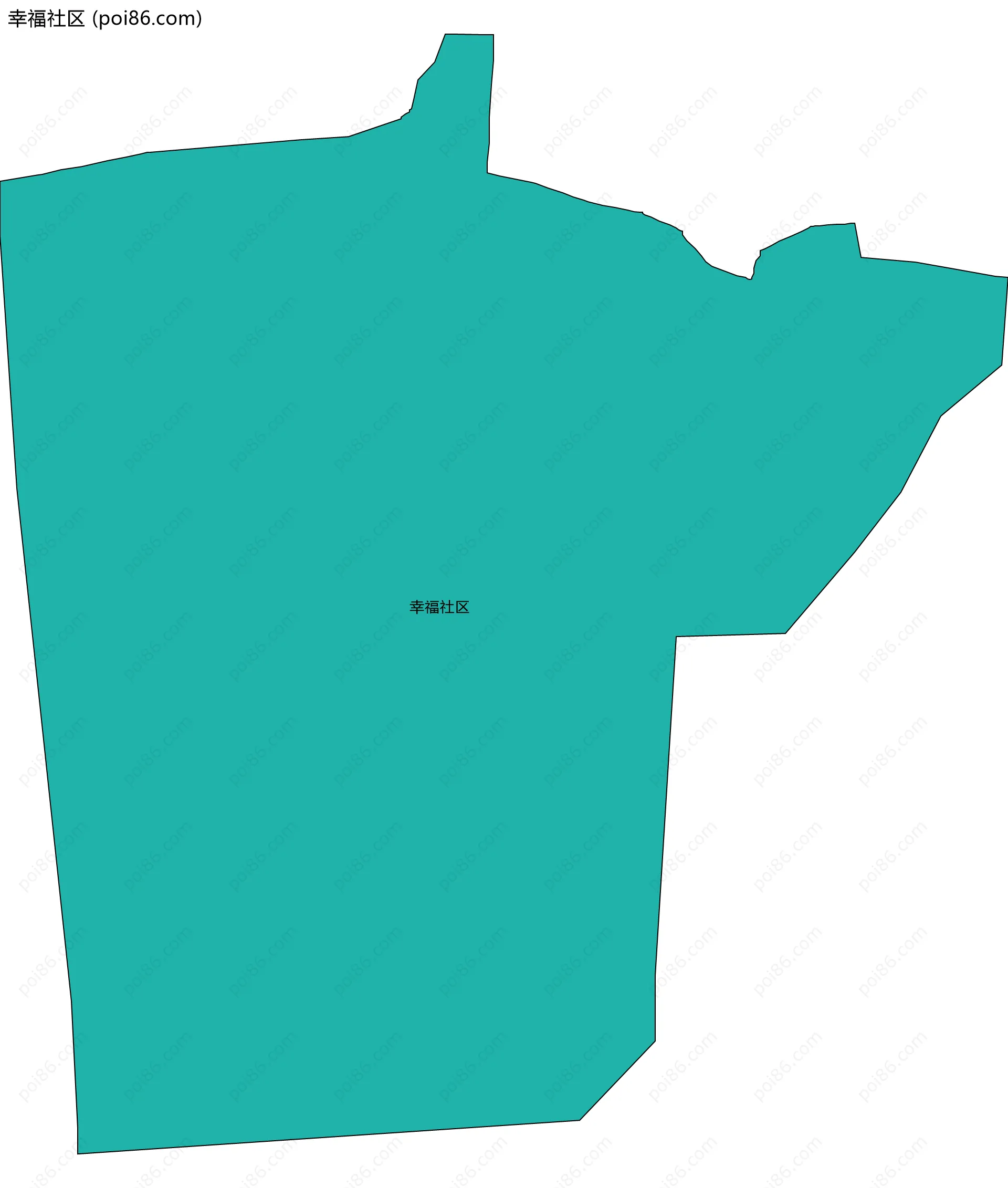 幸福社区边界地图