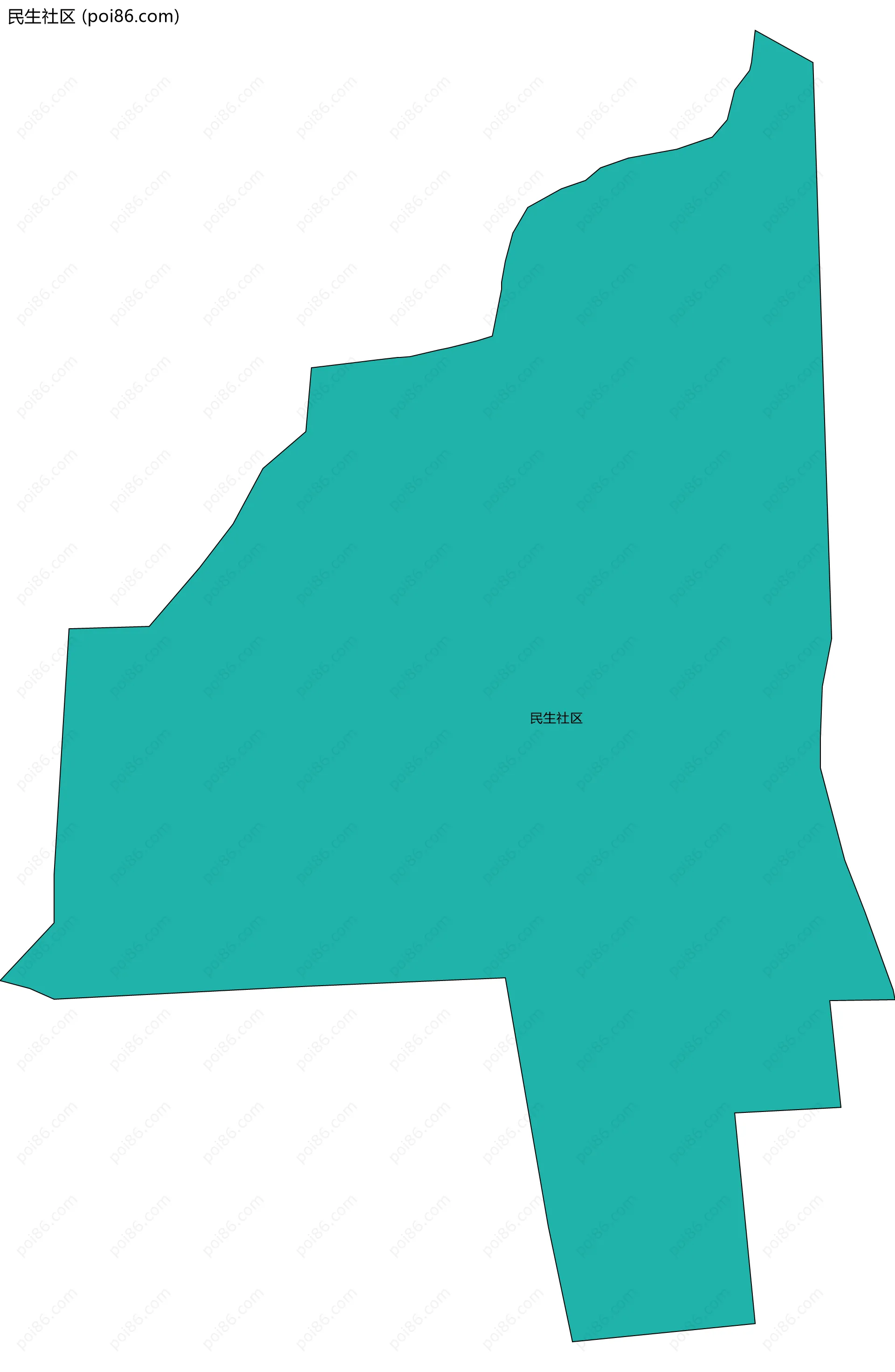 民生社区边界地图