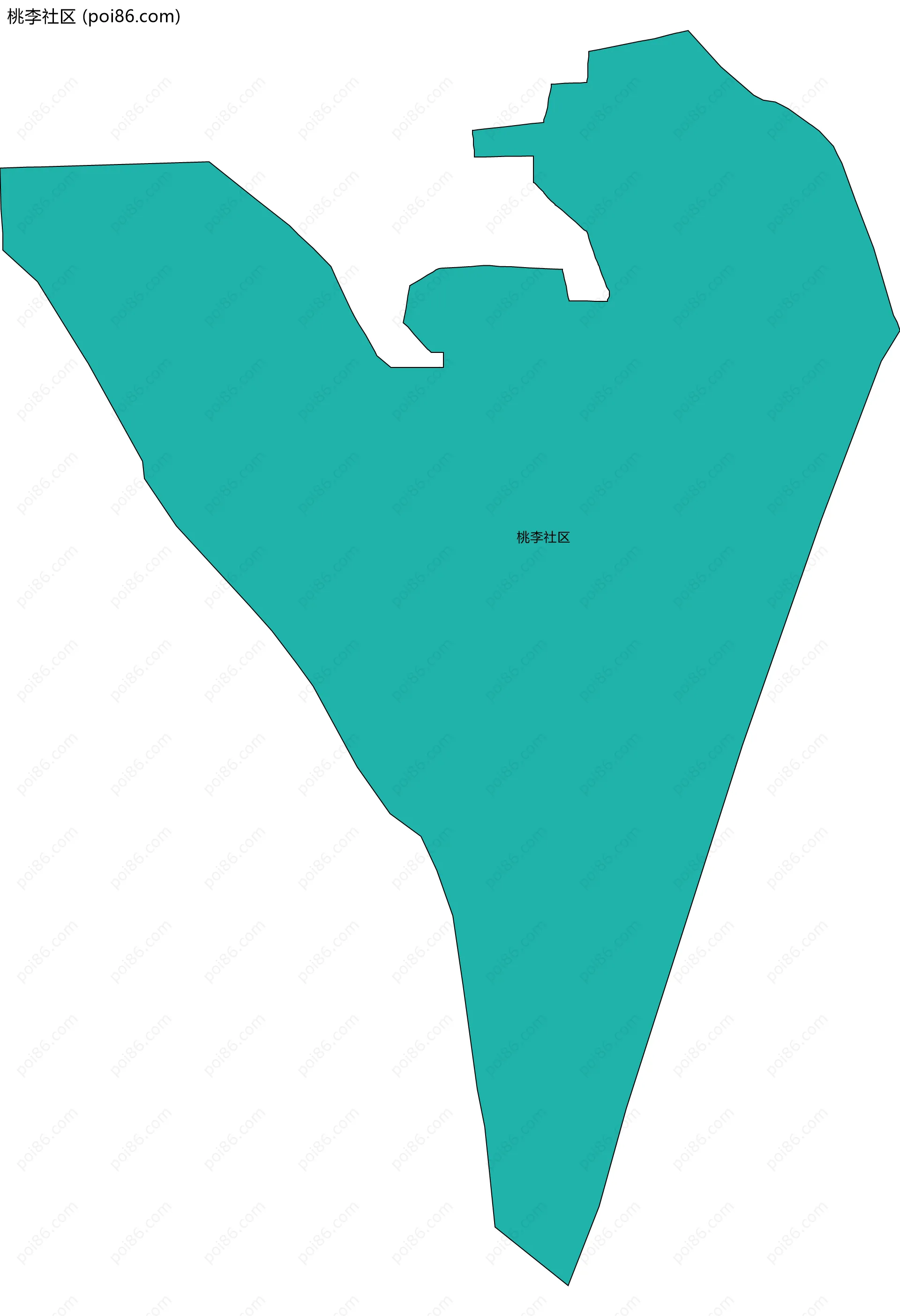 桃李社区边界地图