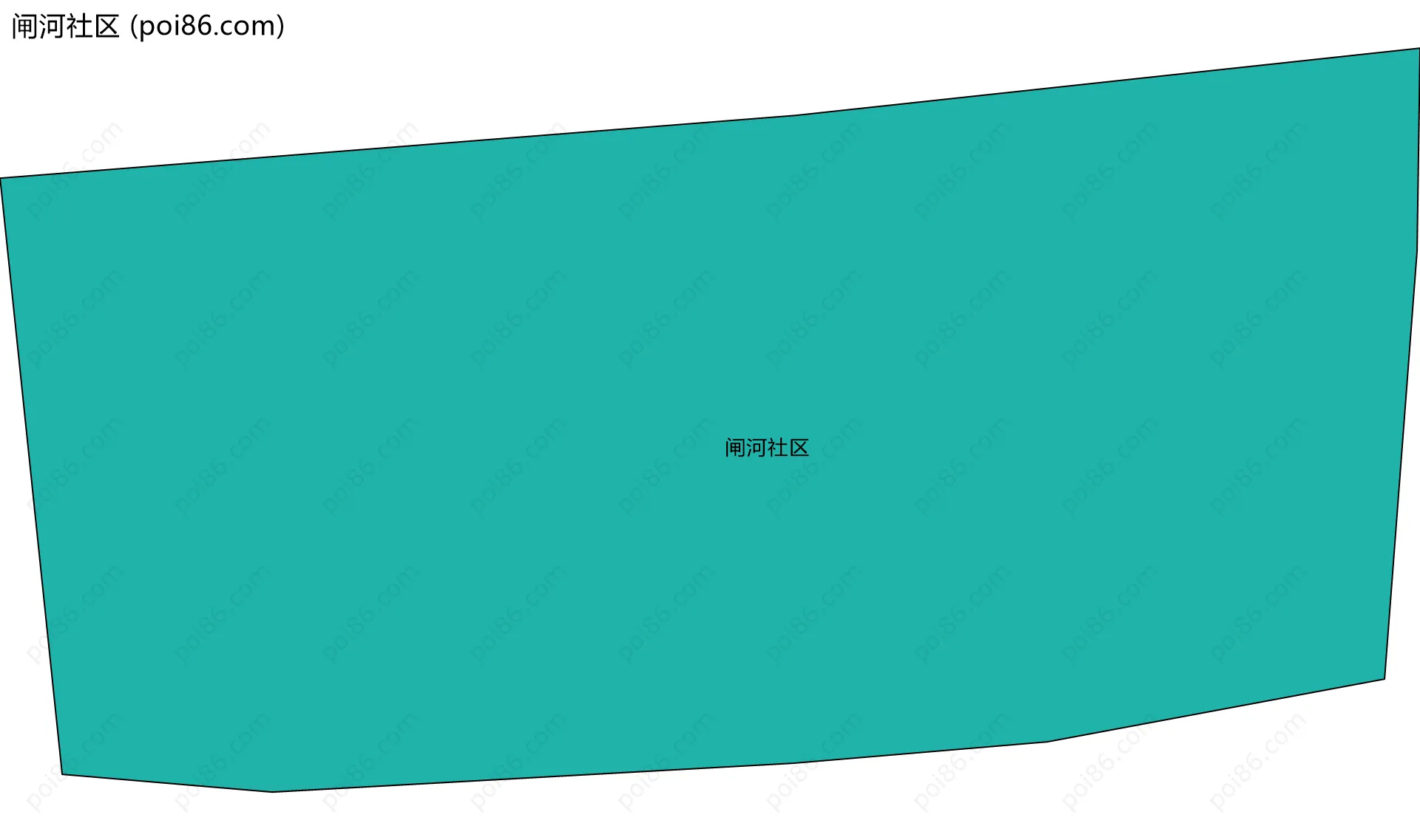 闸河社区边界地图