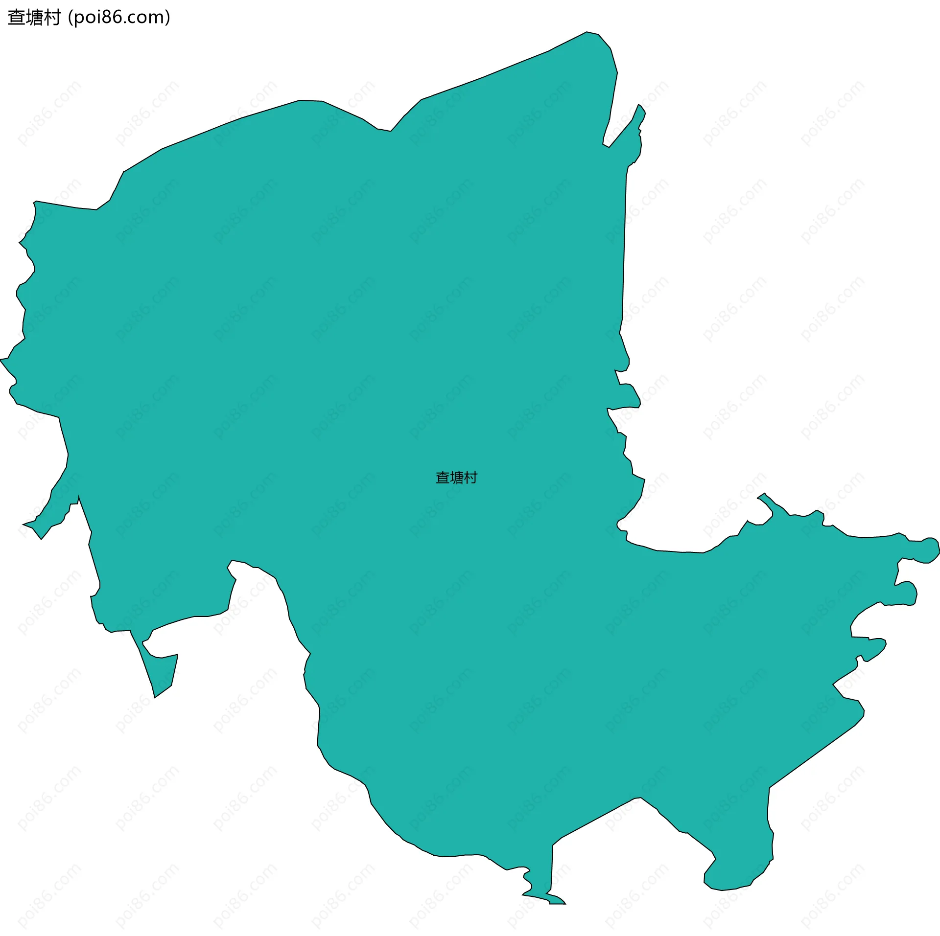 查塘村边界地图