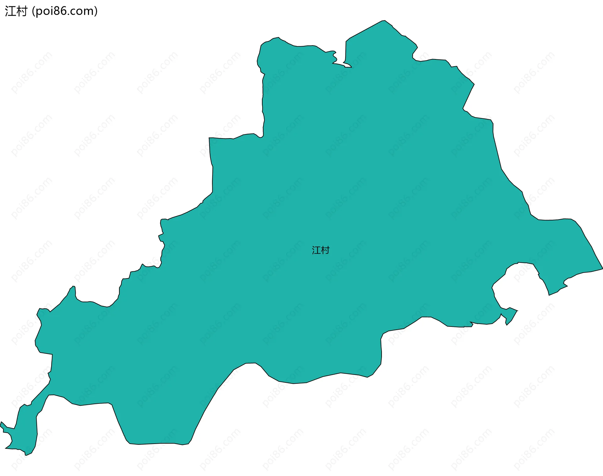 江村边界地图