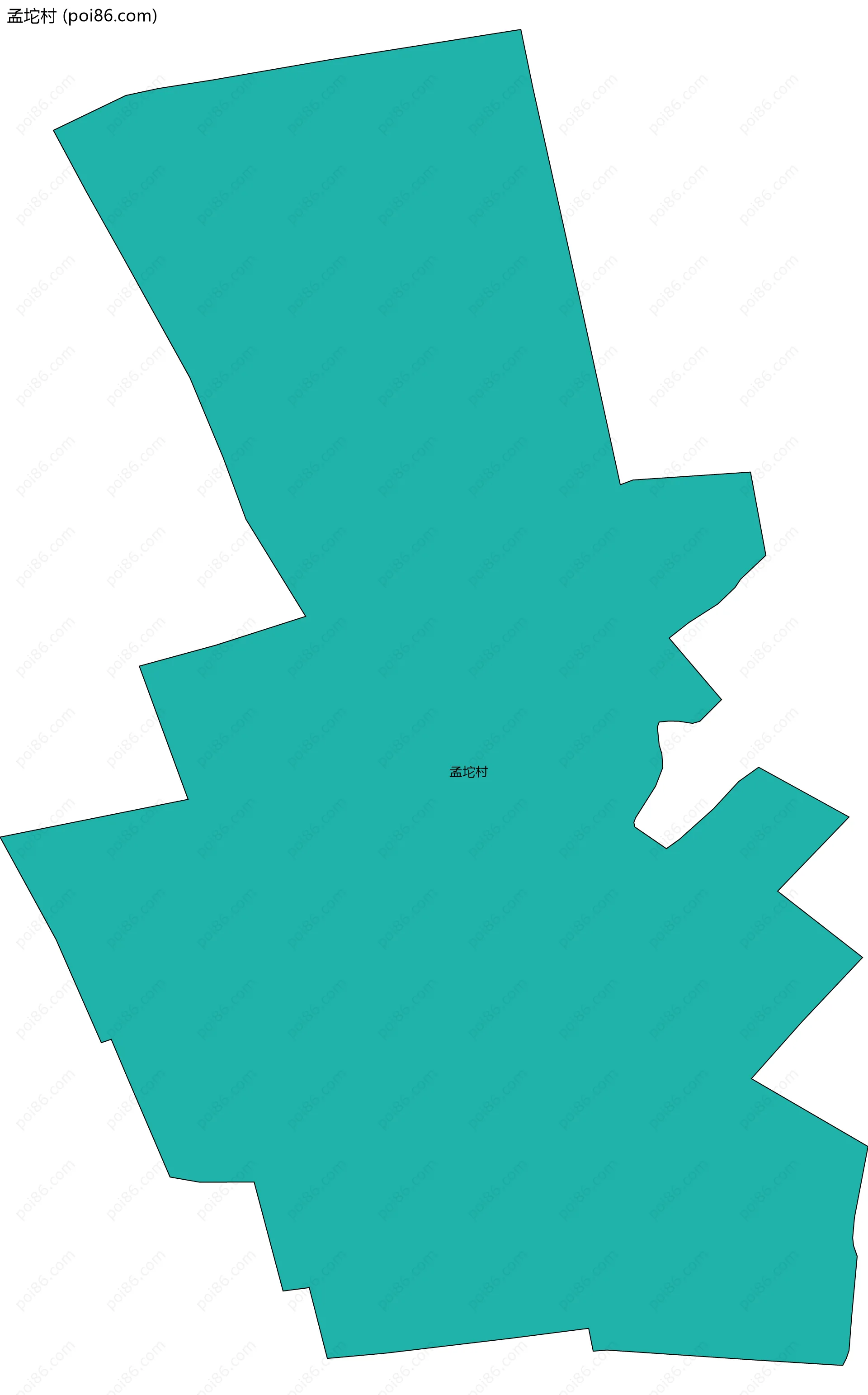 孟坨村边界地图