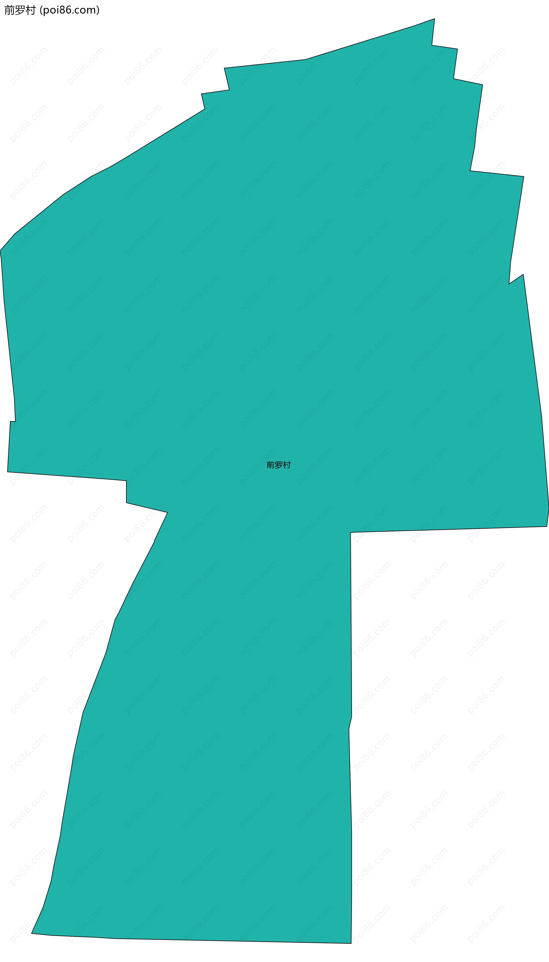 前罗村边界地图