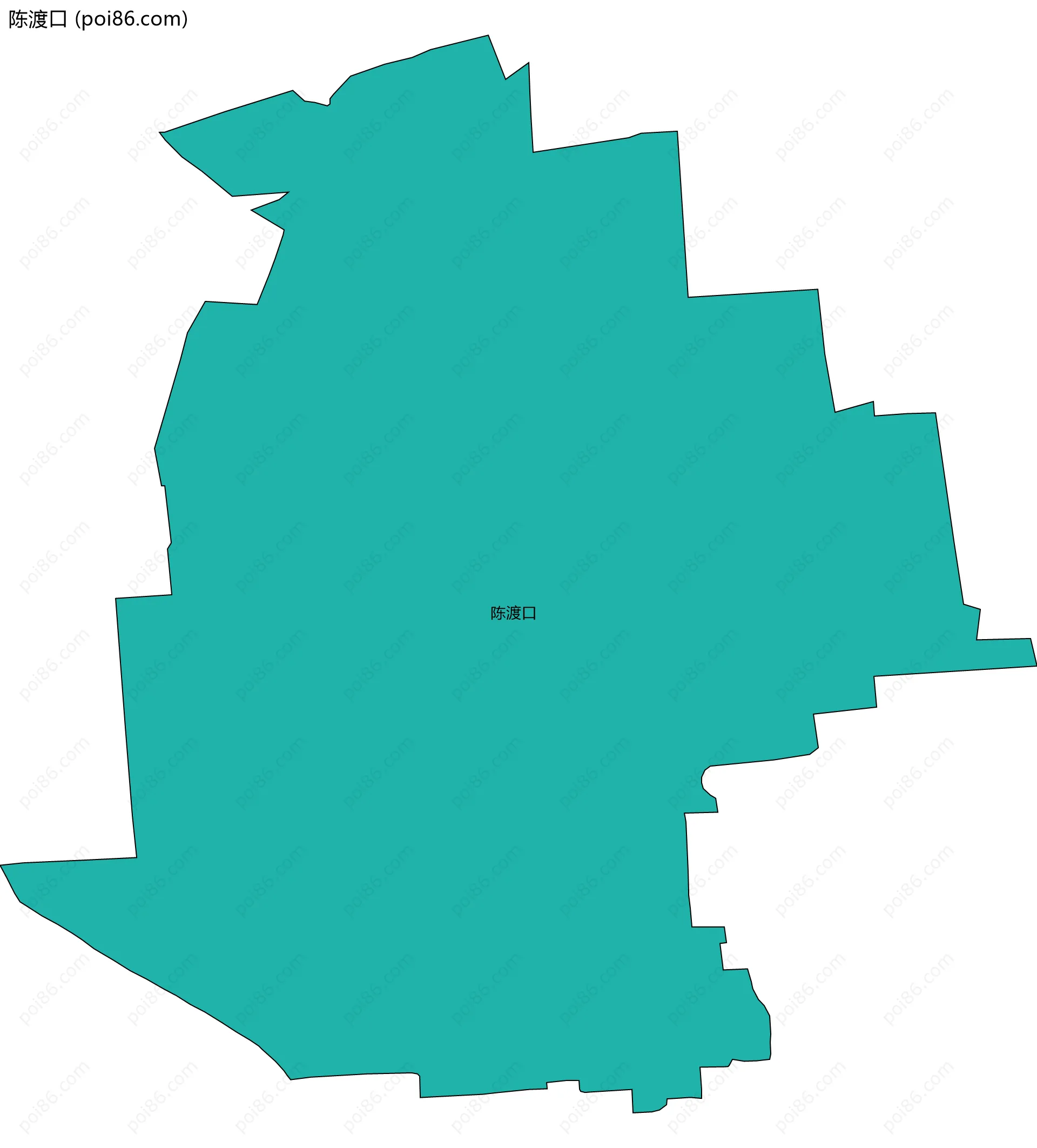 陈渡口边界地图