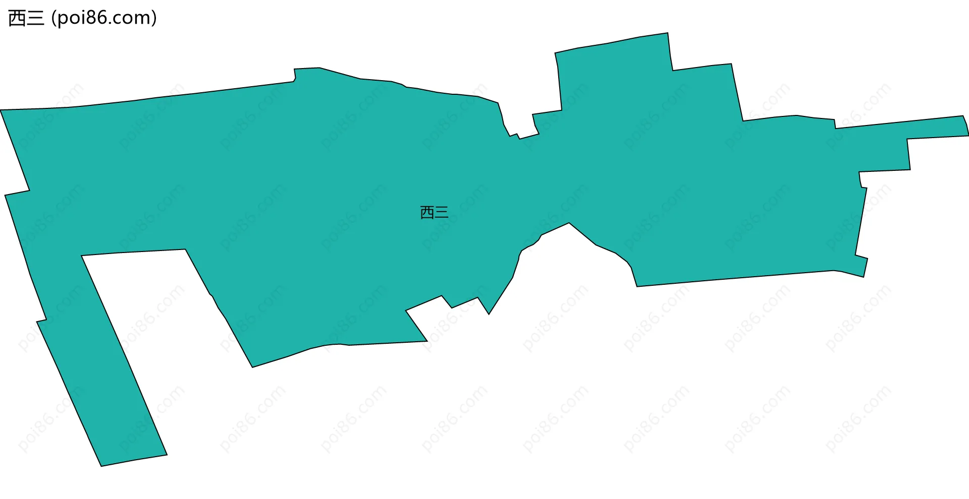 西三边界地图