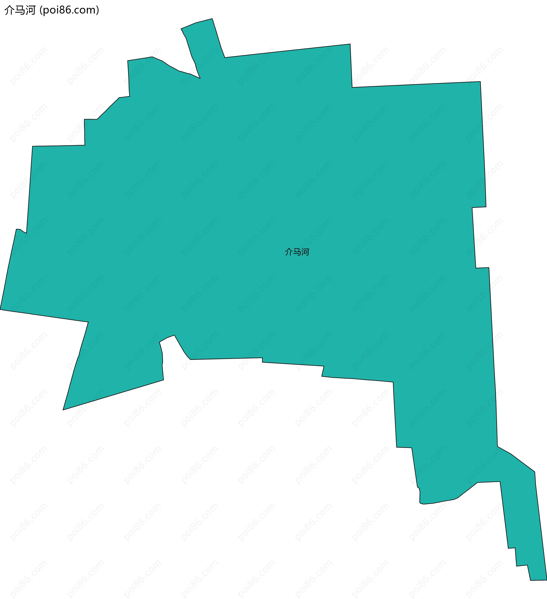 介马河边界地图
