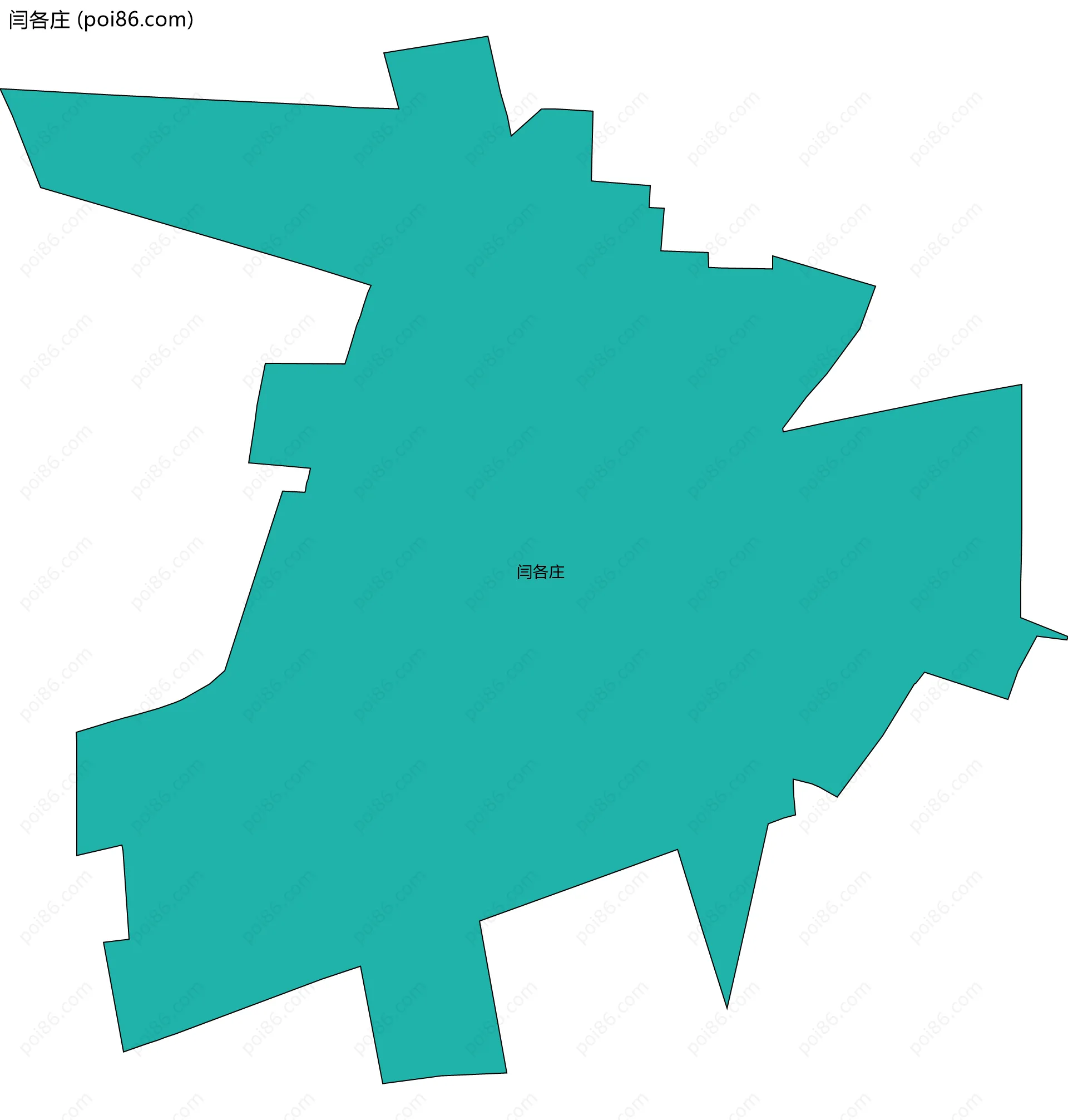 闫各庄边界地图