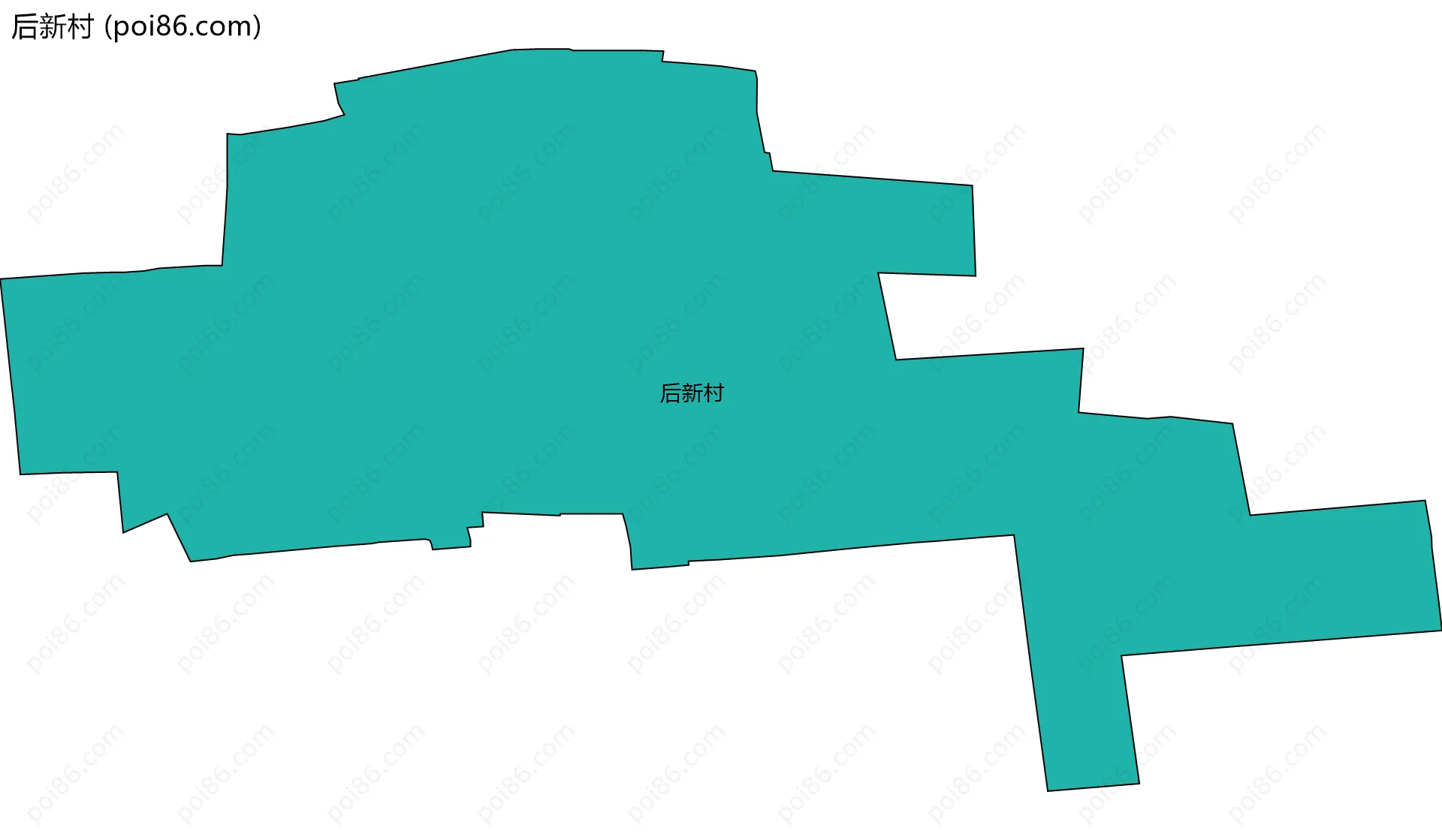 后新村边界地图