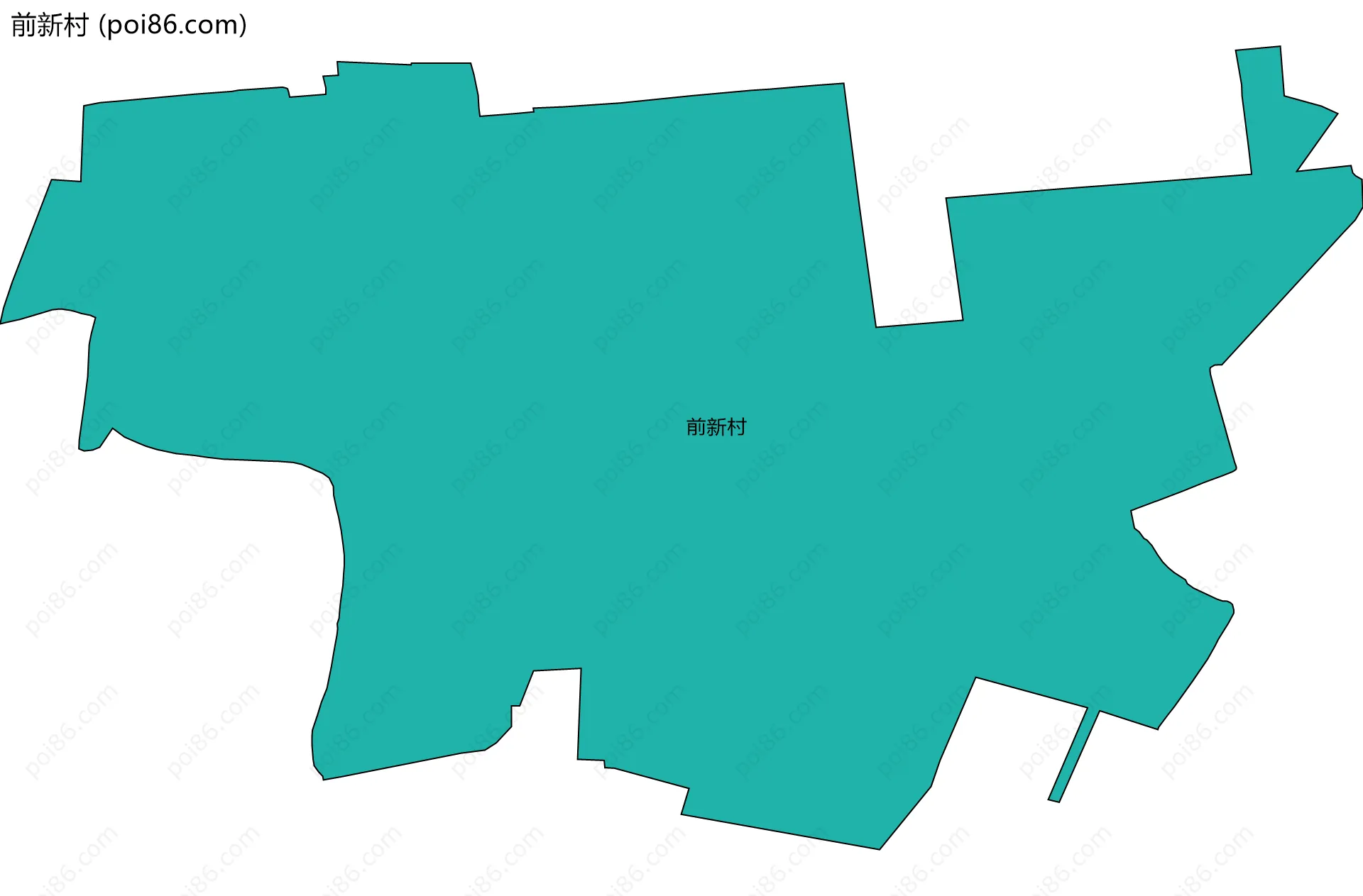 前新村边界地图