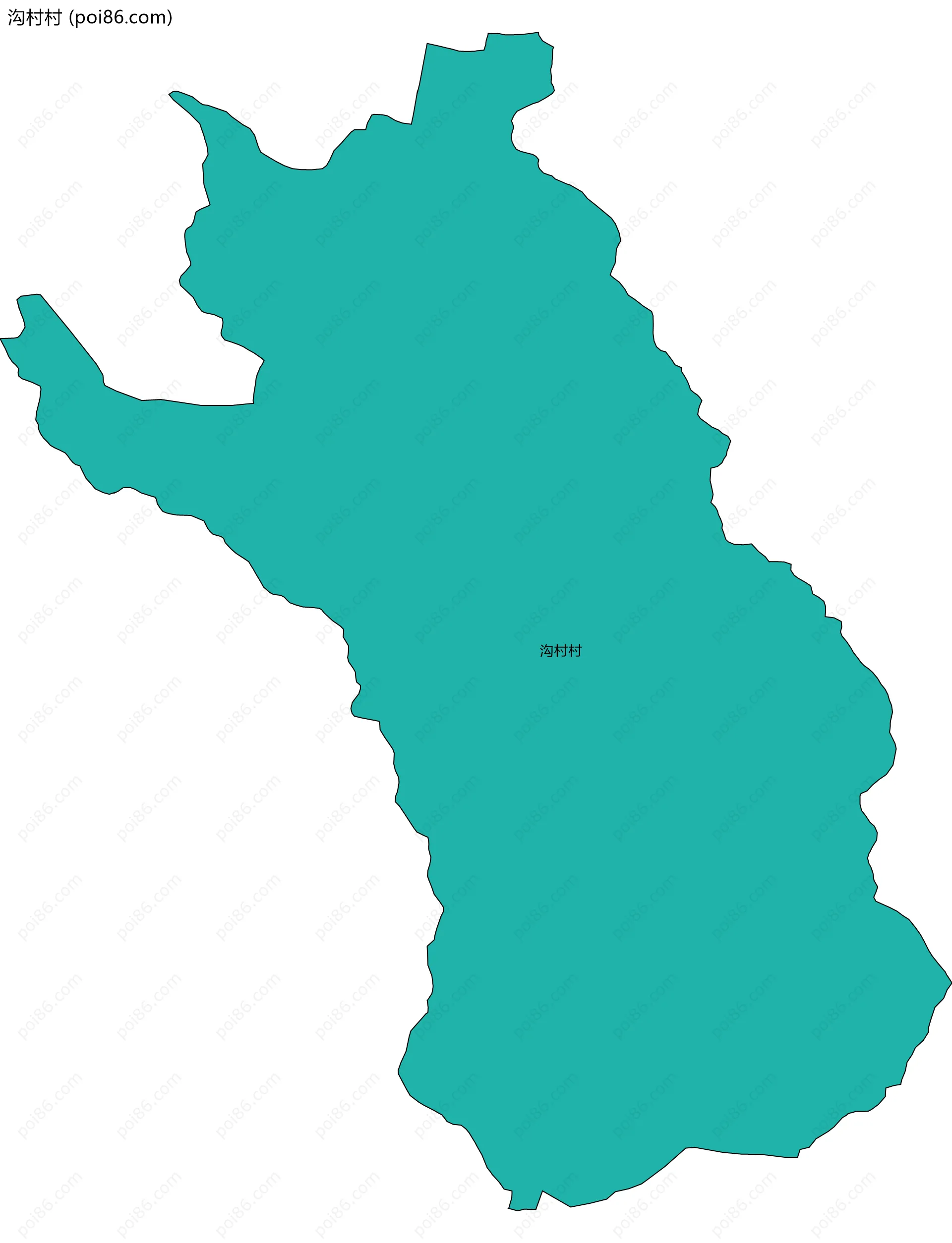 沟村村边界地图