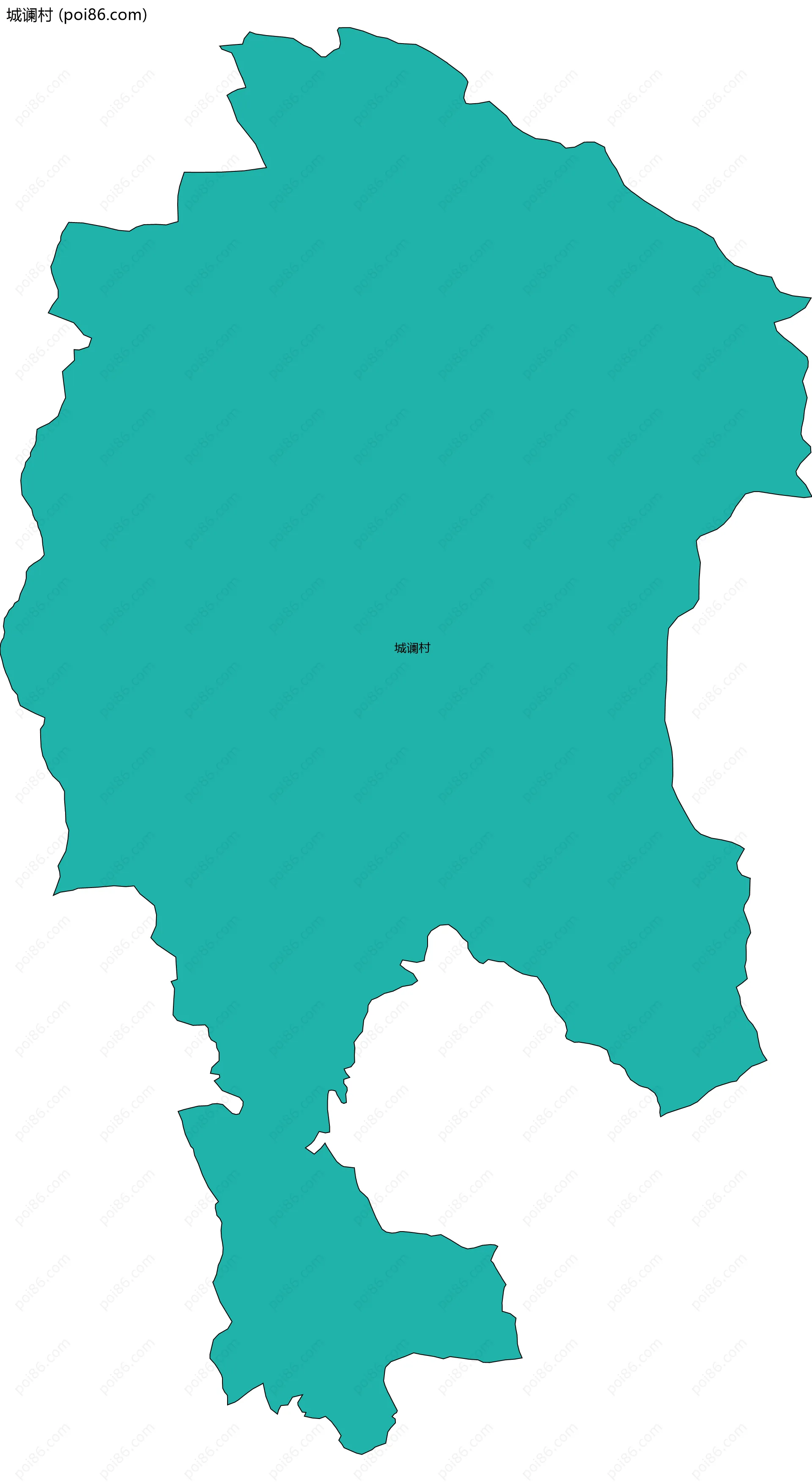 城谰村边界地图