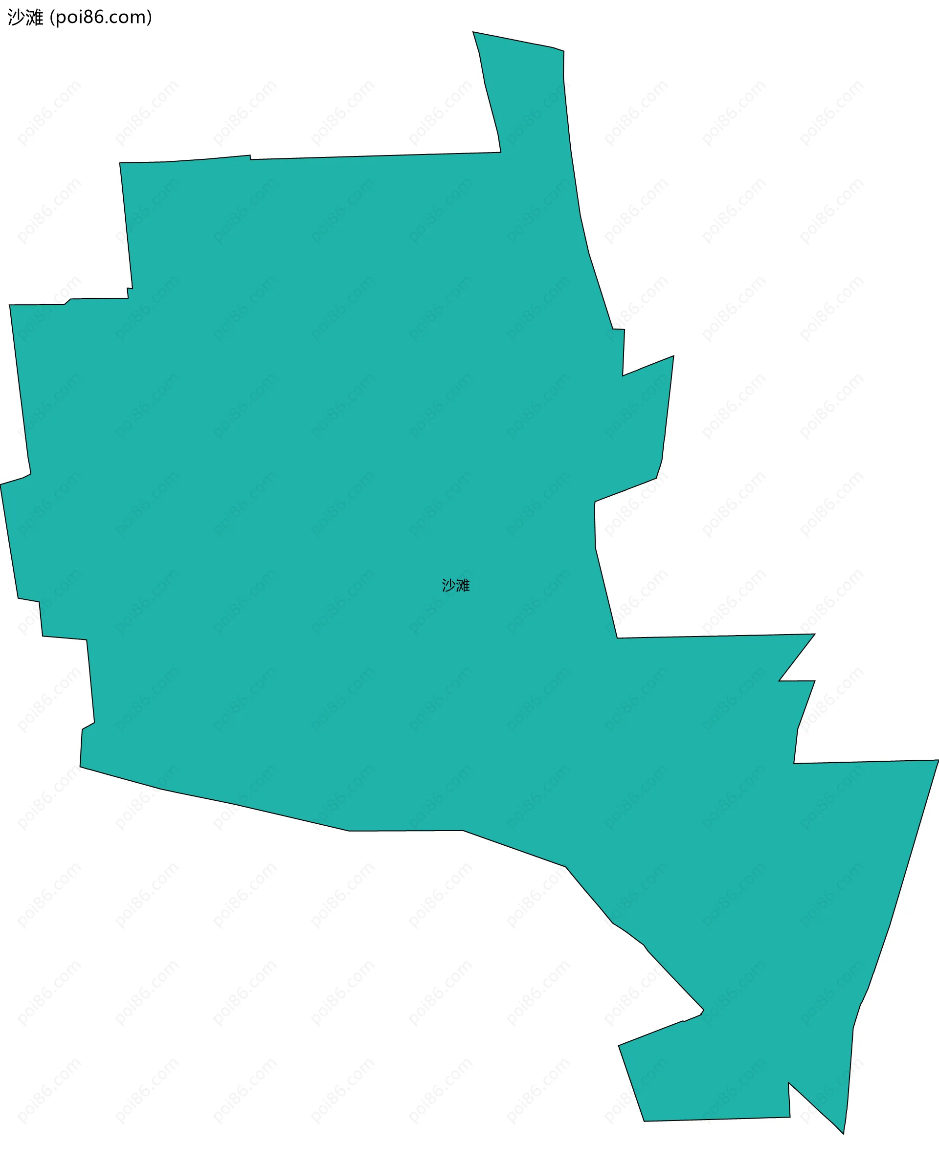 沙滩边界地图
