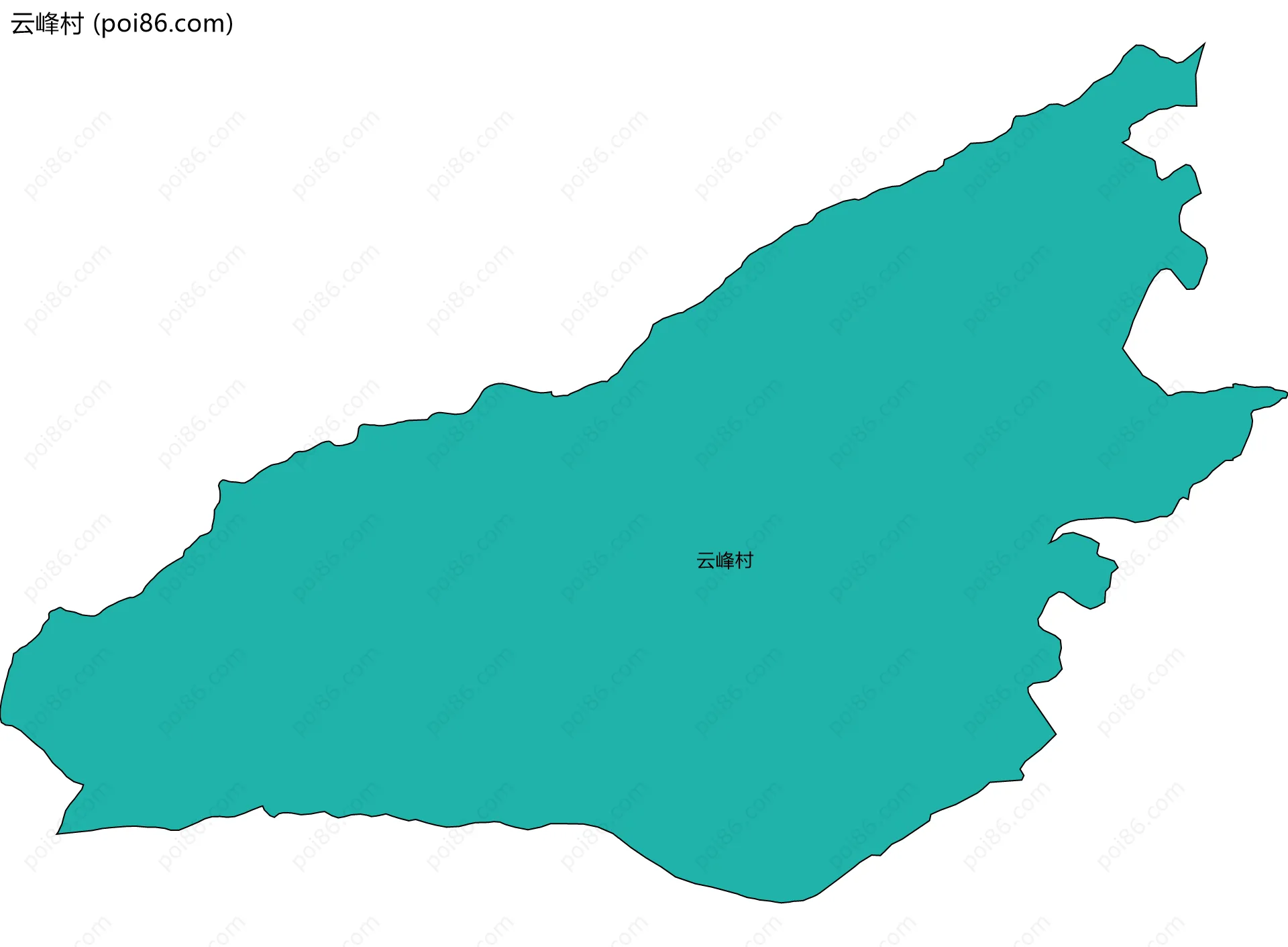 云峰村边界地图
