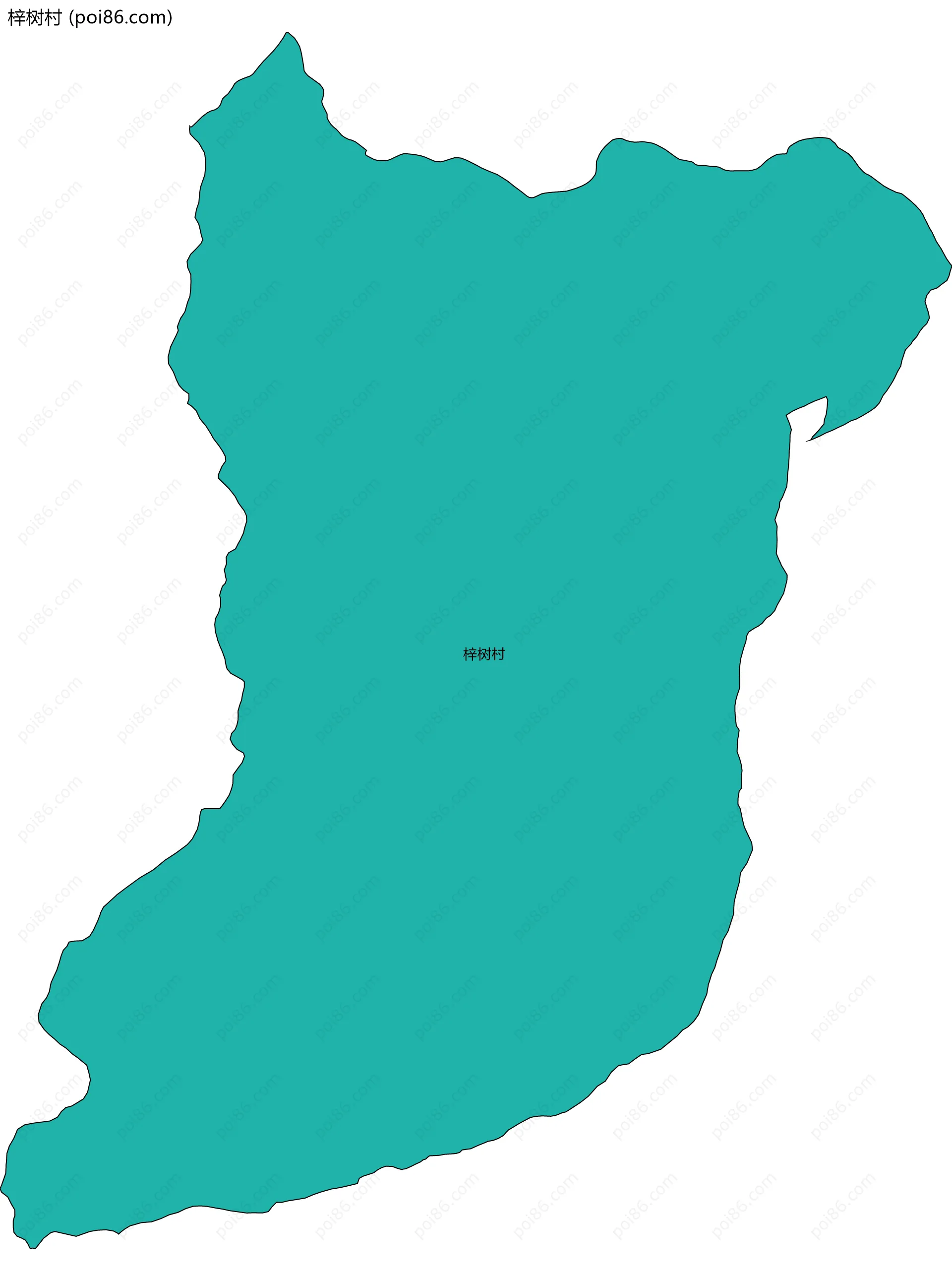 梓树村边界地图