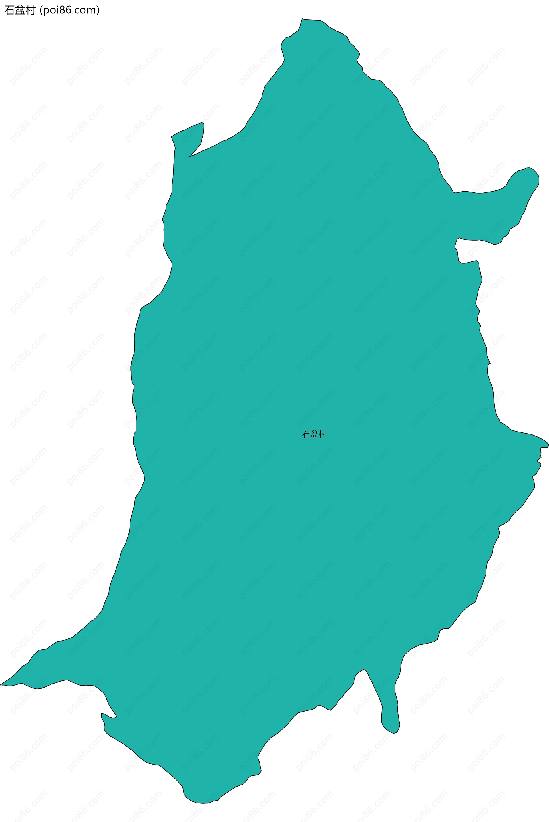 石盆村边界地图