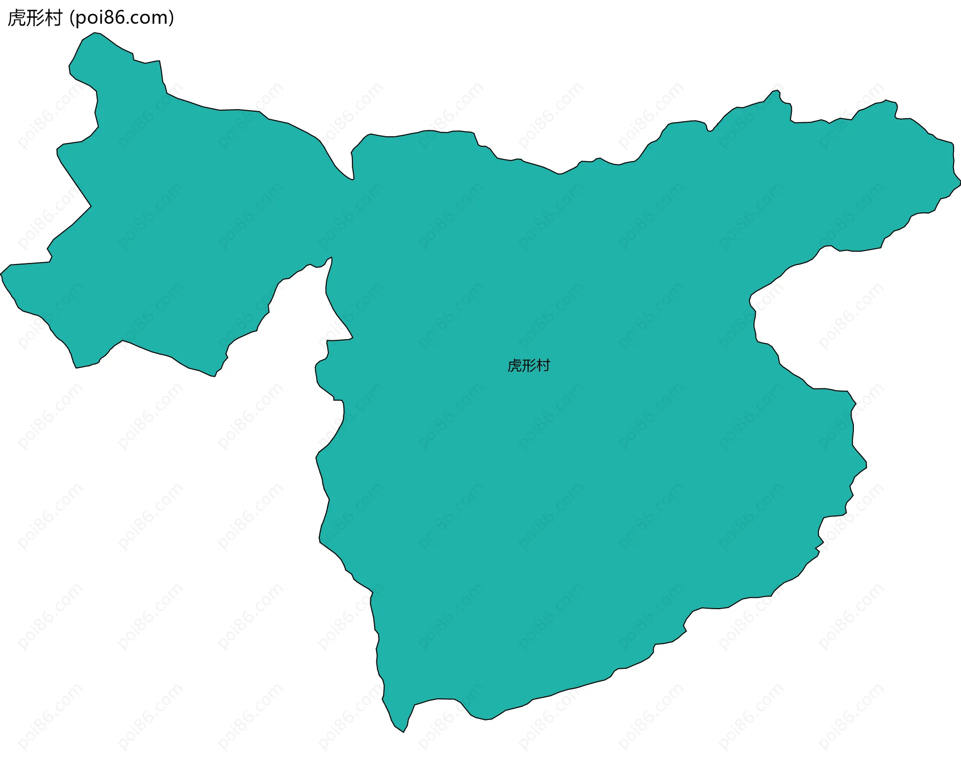 虎形村边界地图