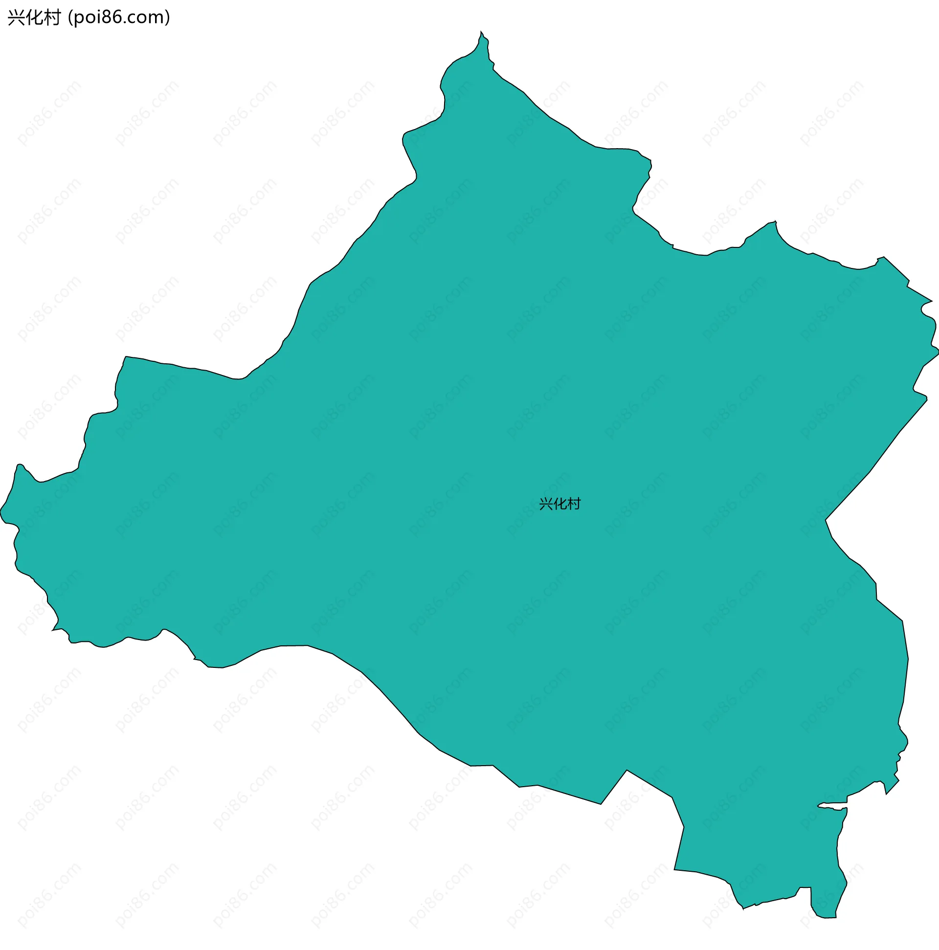 兴化村边界地图