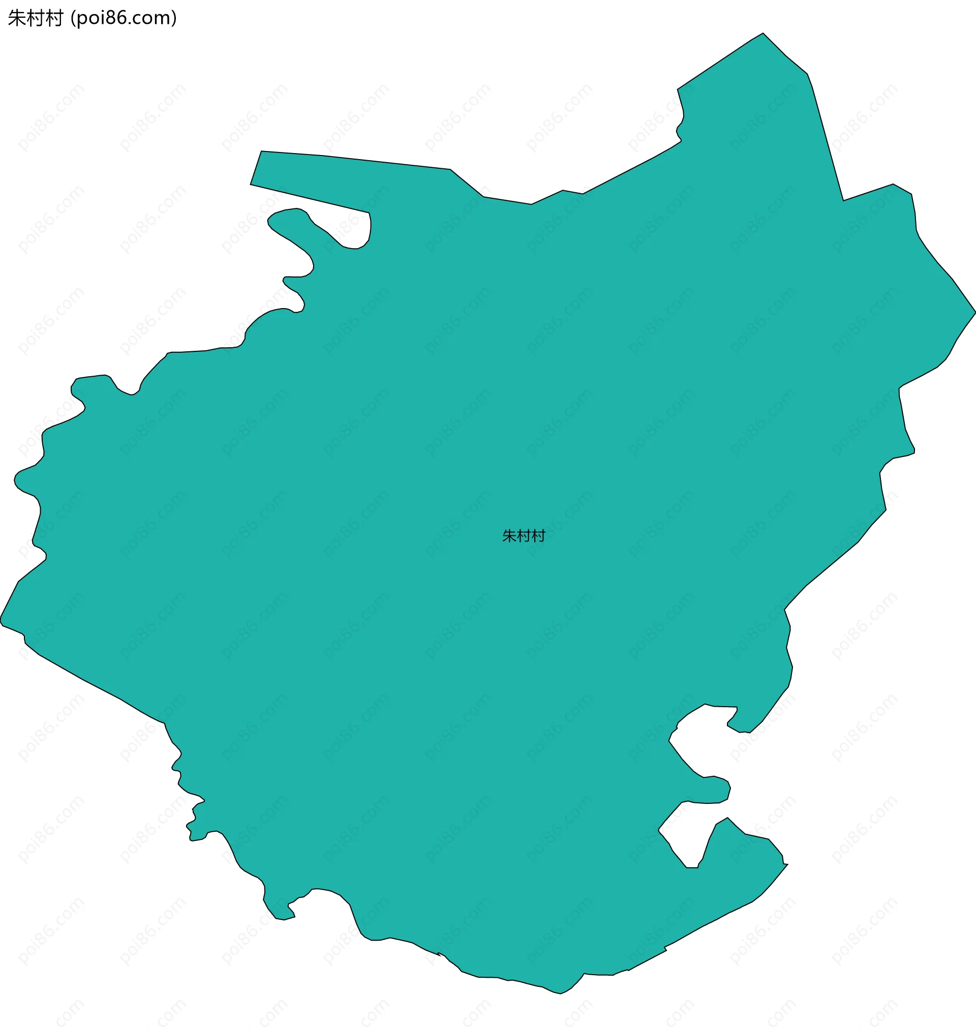朱村村边界地图