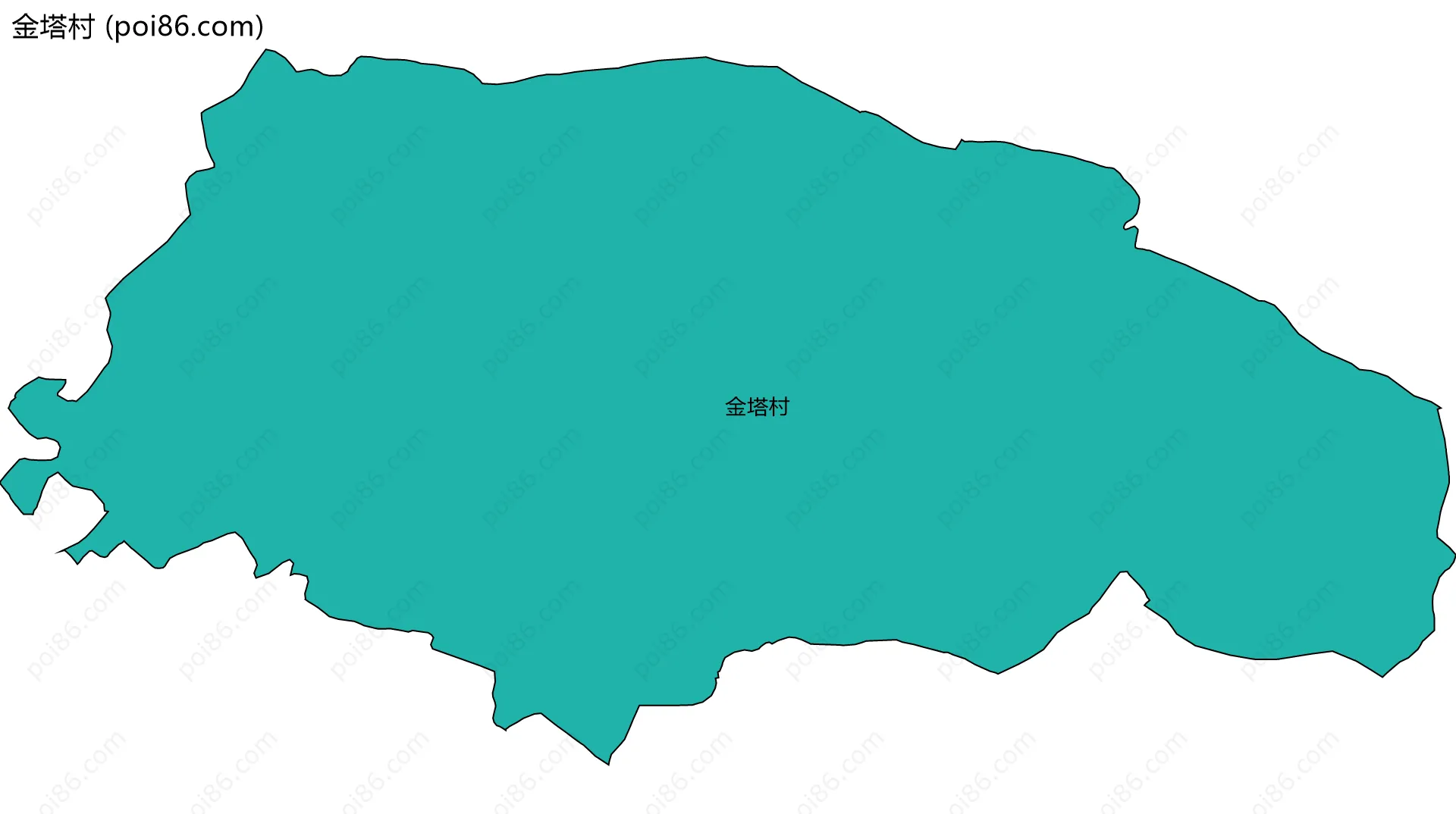 金塔村边界地图