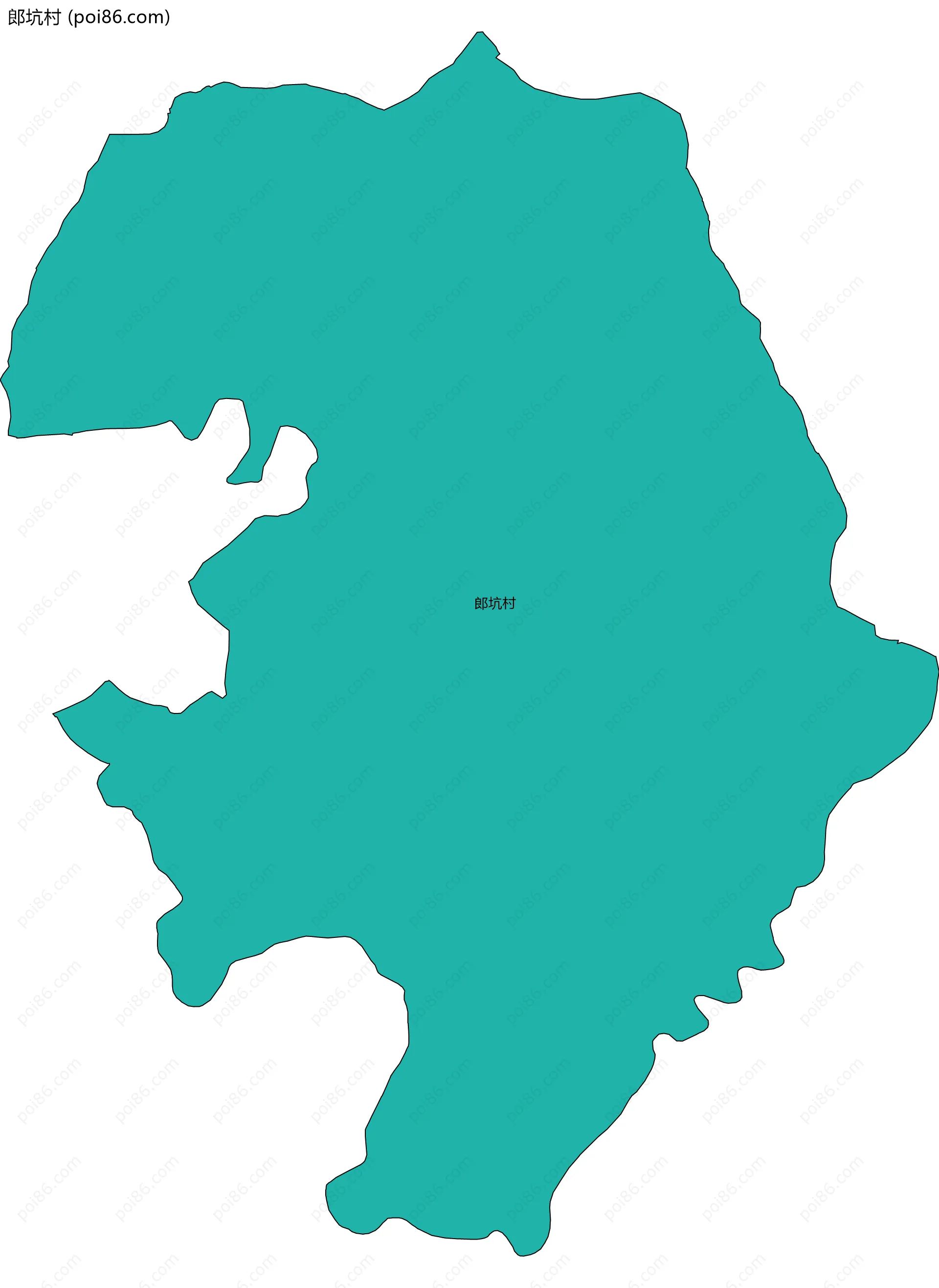 郎坑村边界地图