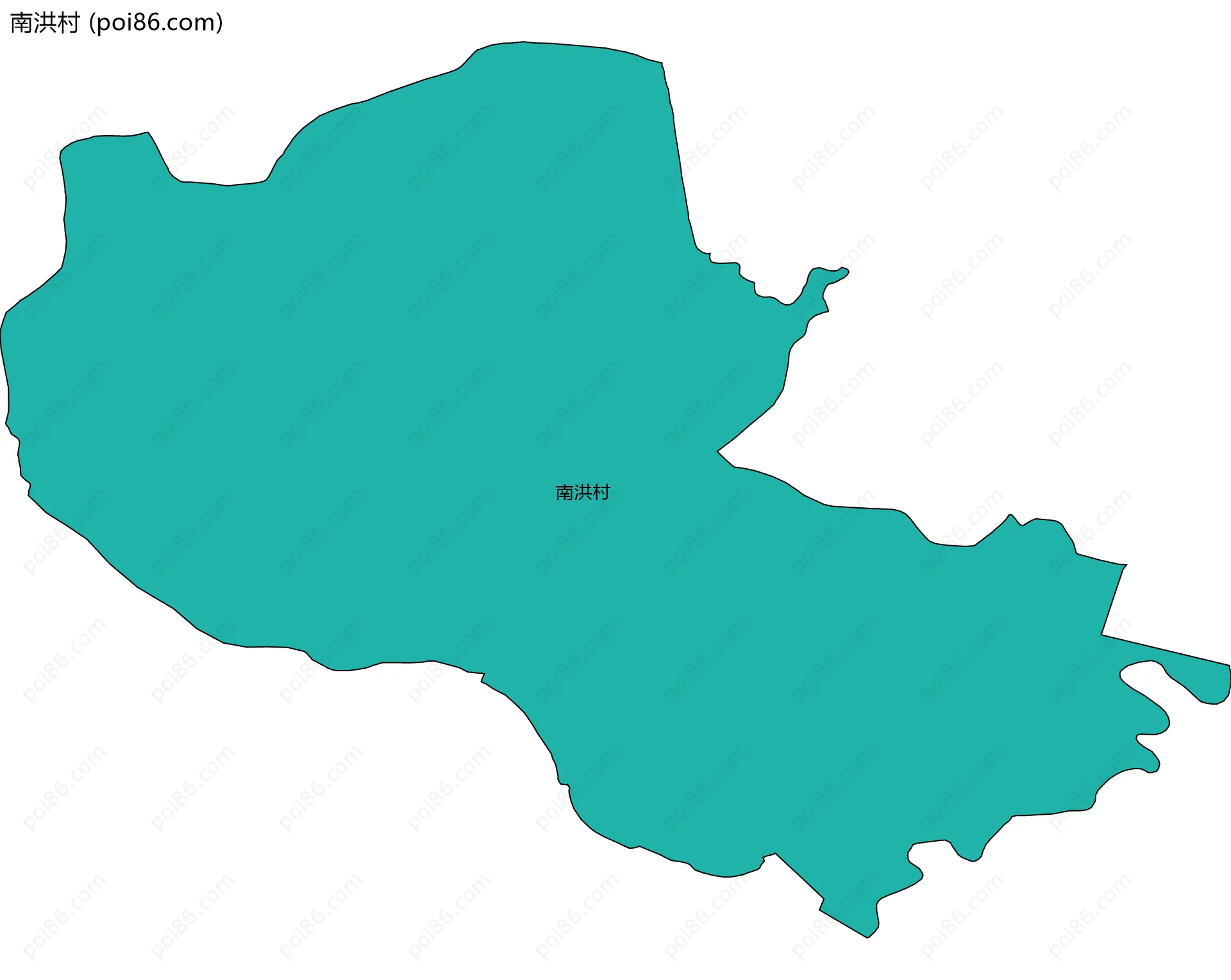 南洪村边界地图