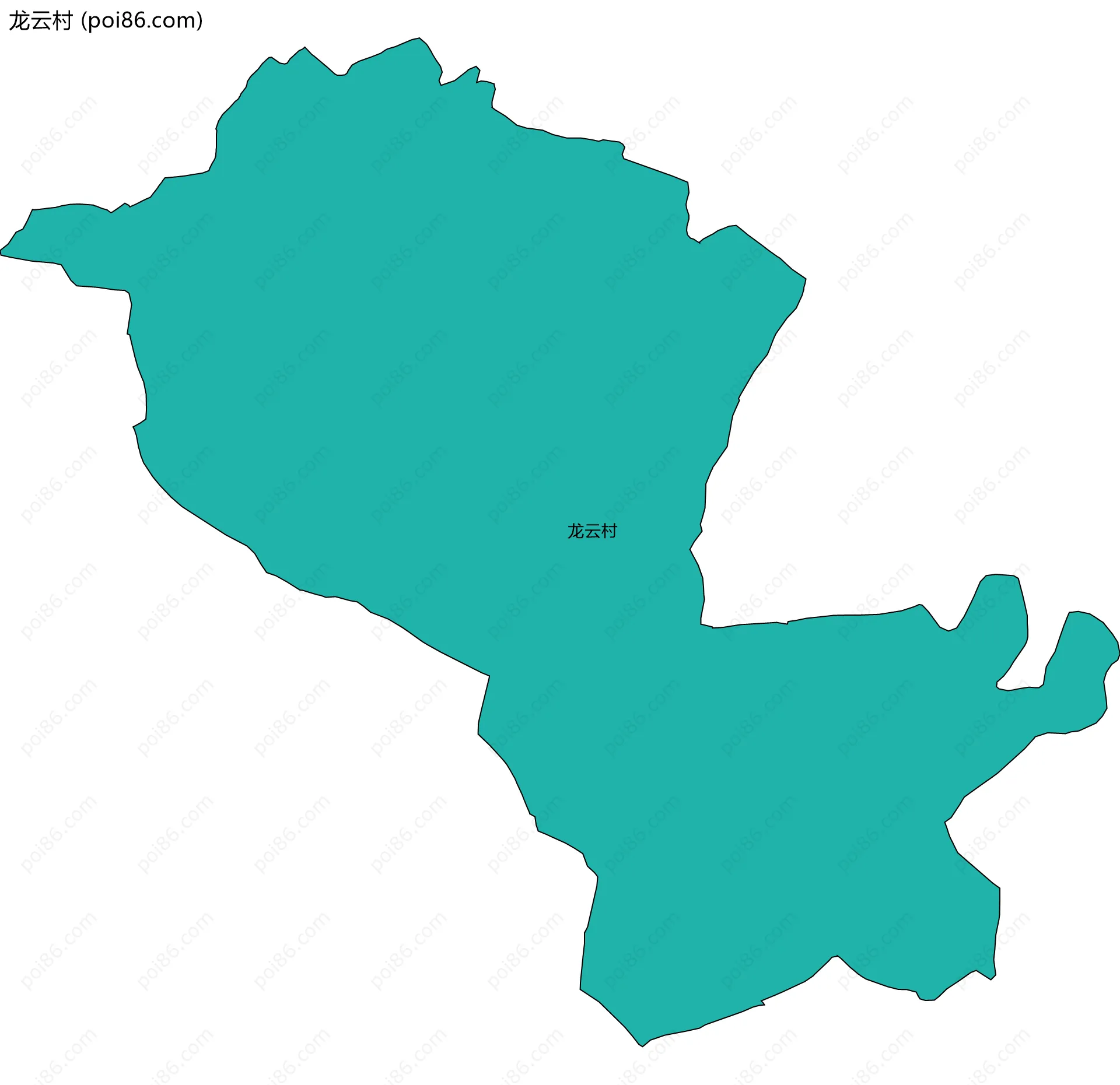 龙云村边界地图