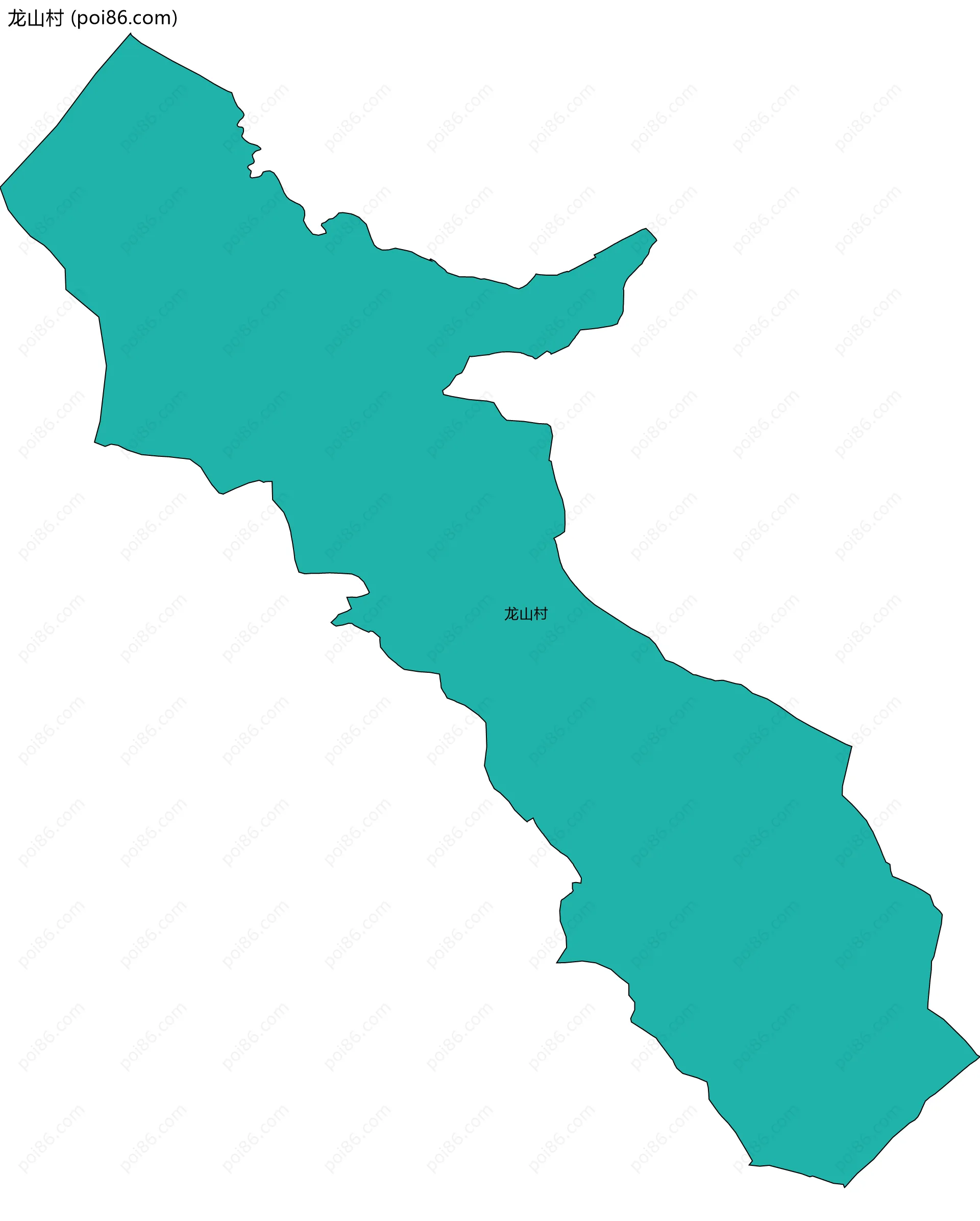 龙山村边界地图