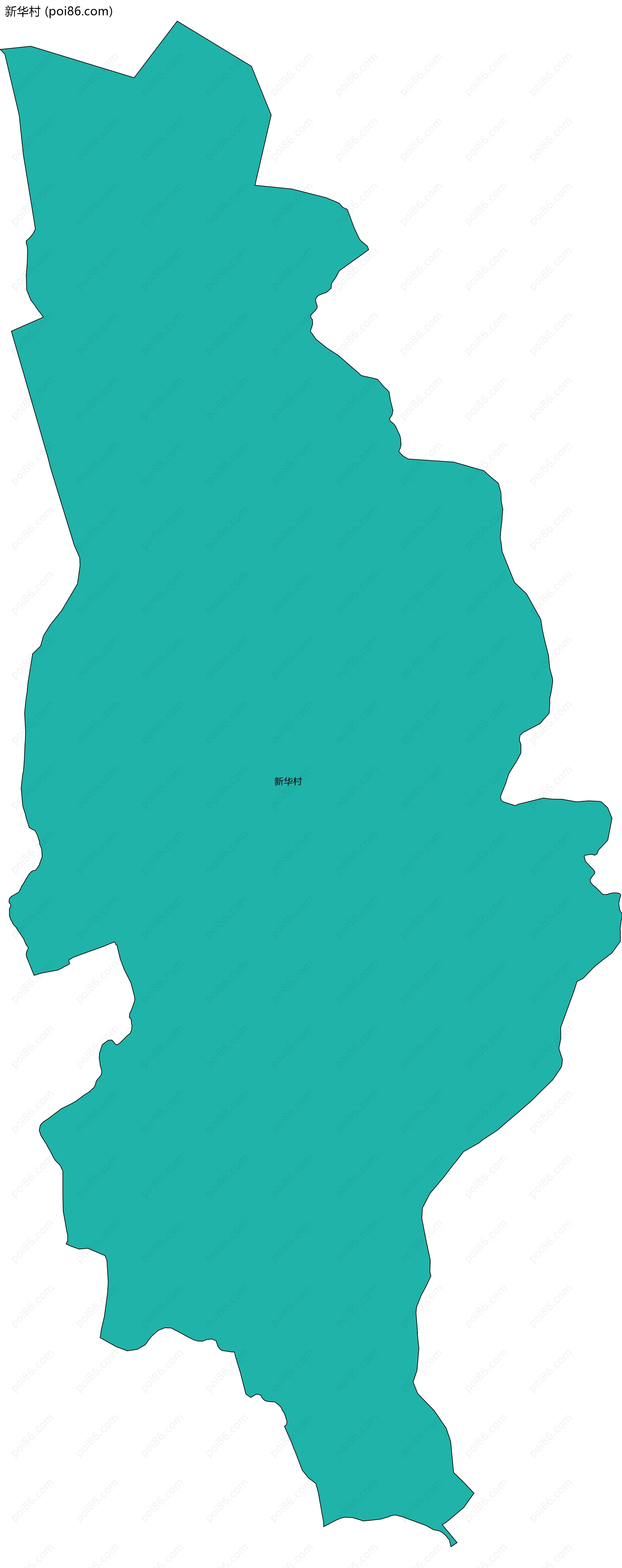 新华村边界地图