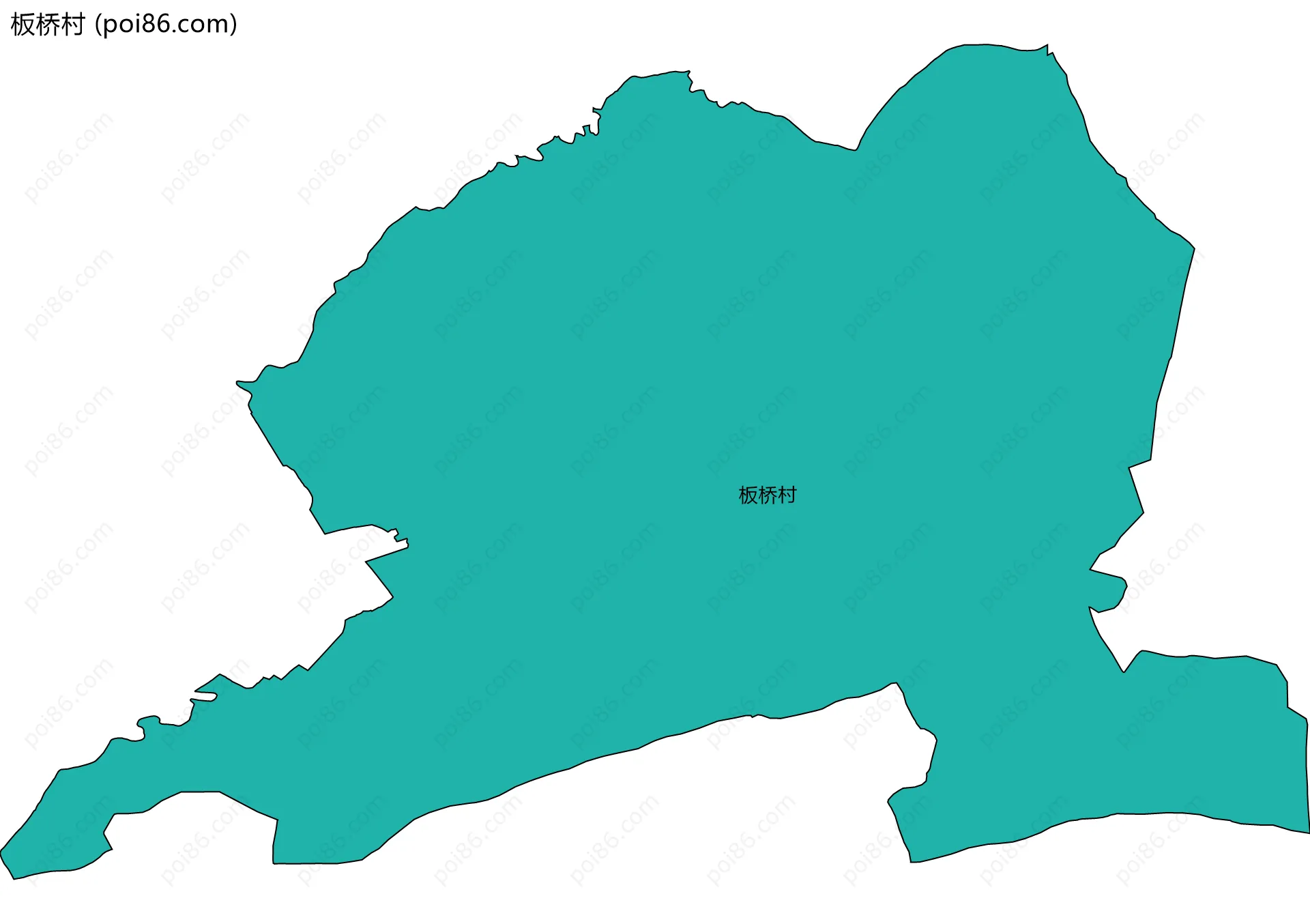 板桥村边界地图