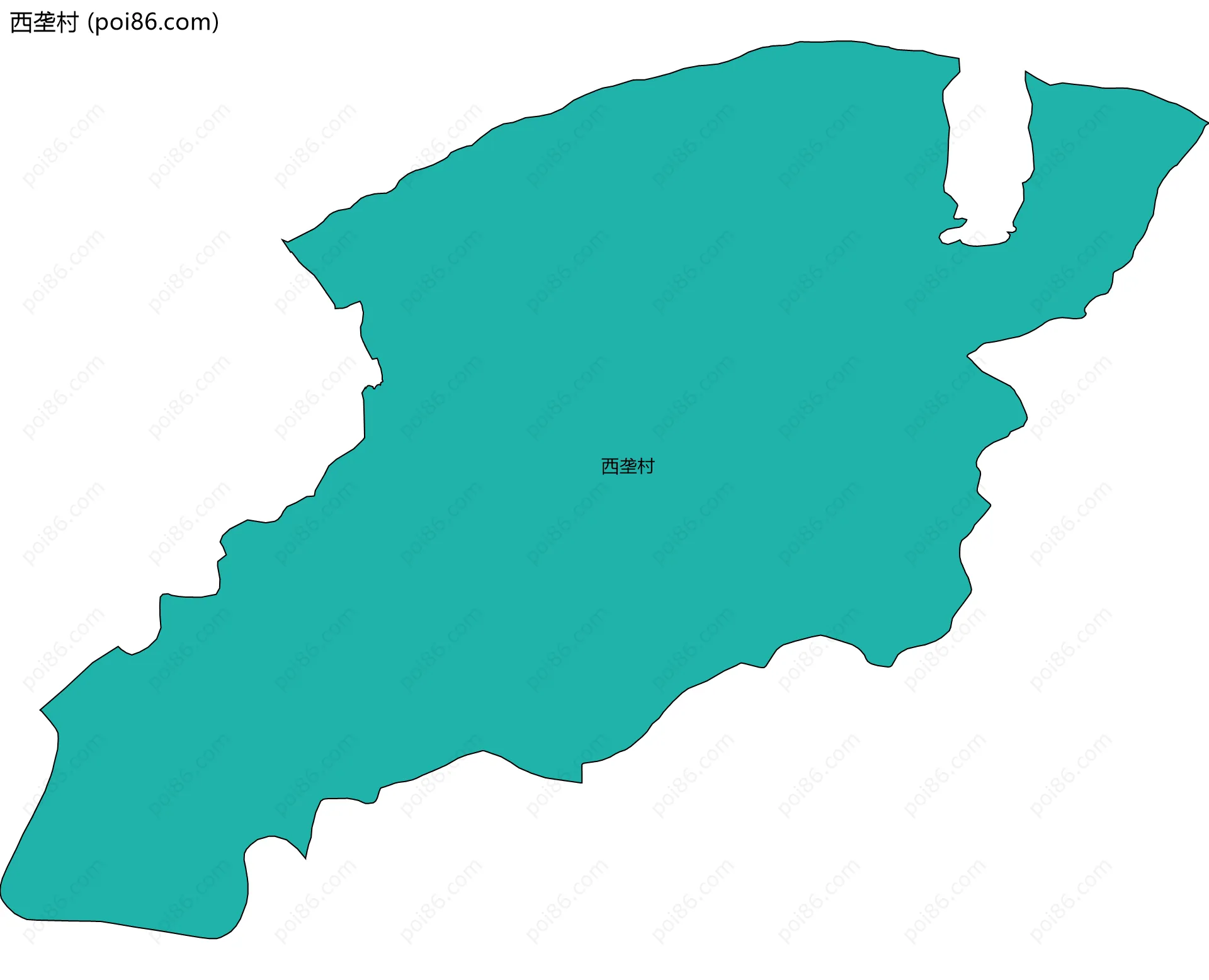 西垄村边界地图