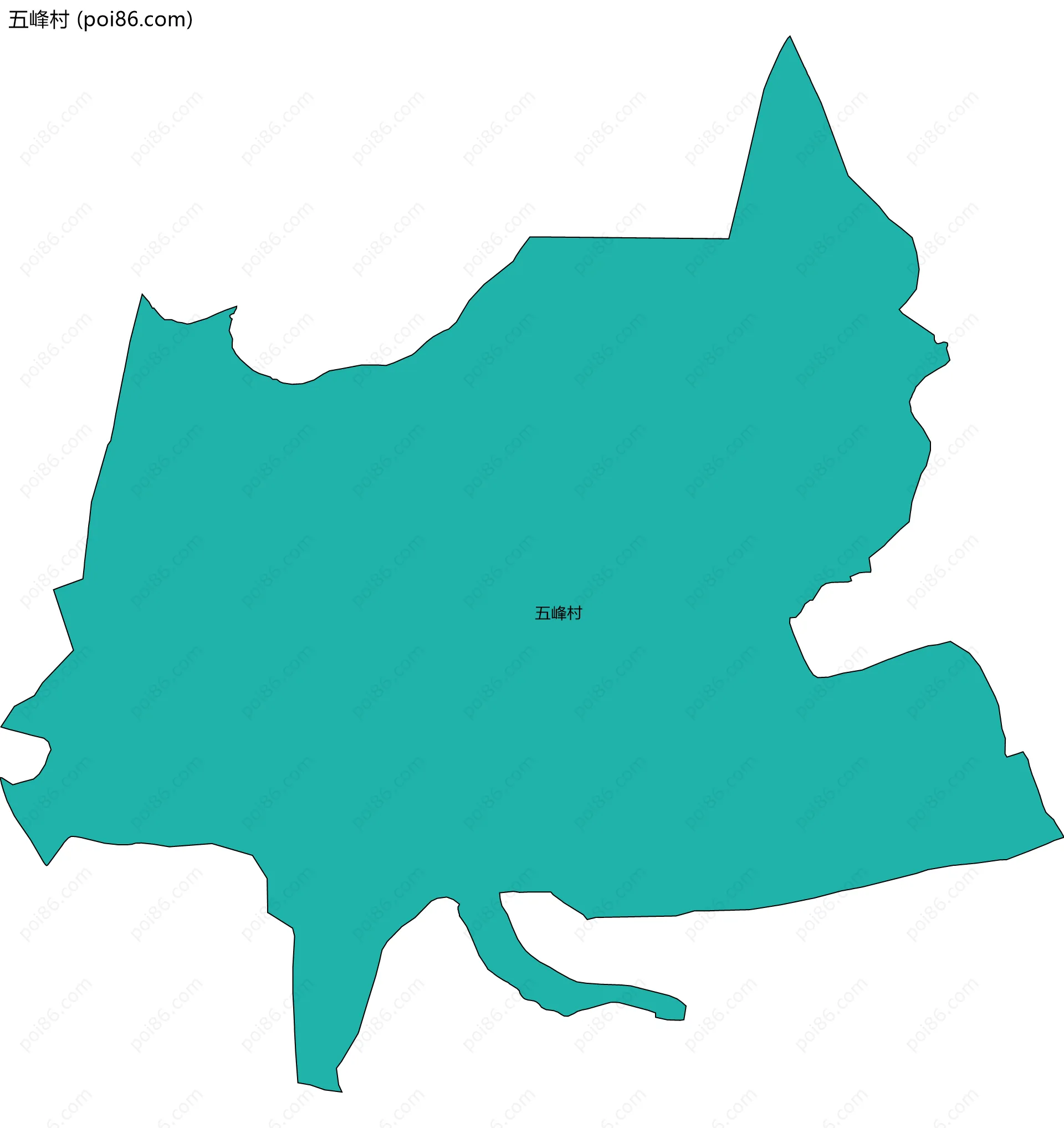 五峰村边界地图