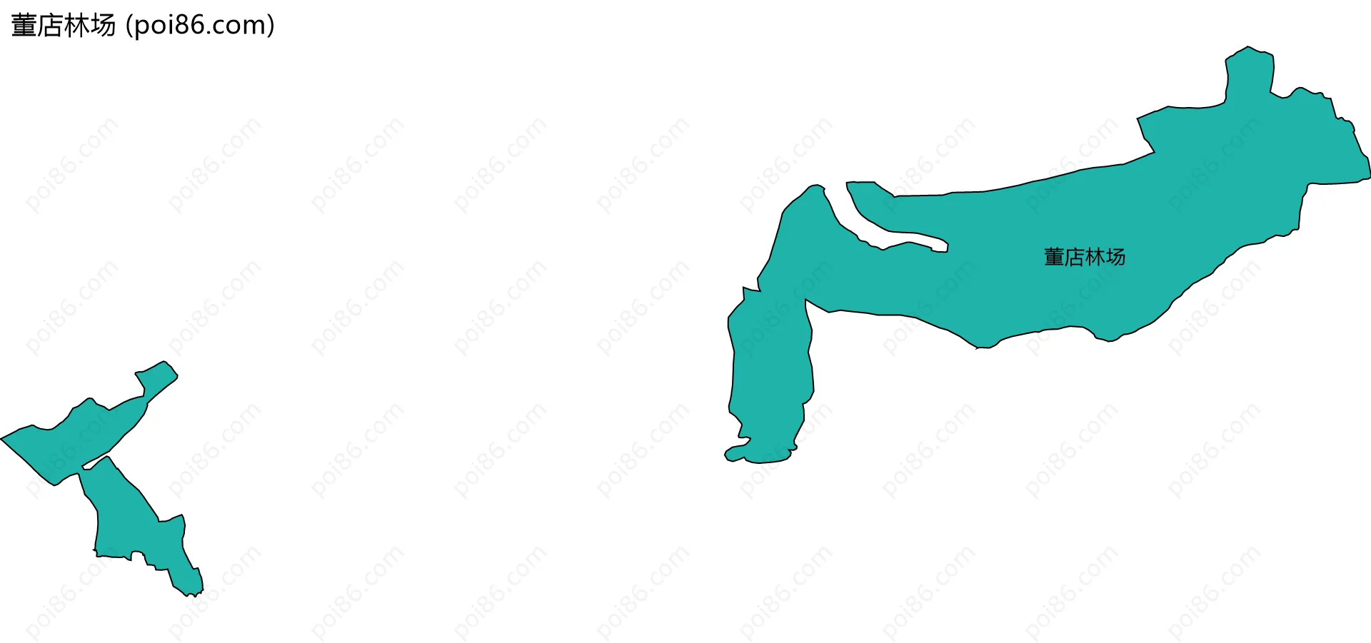 董店林场边界地图