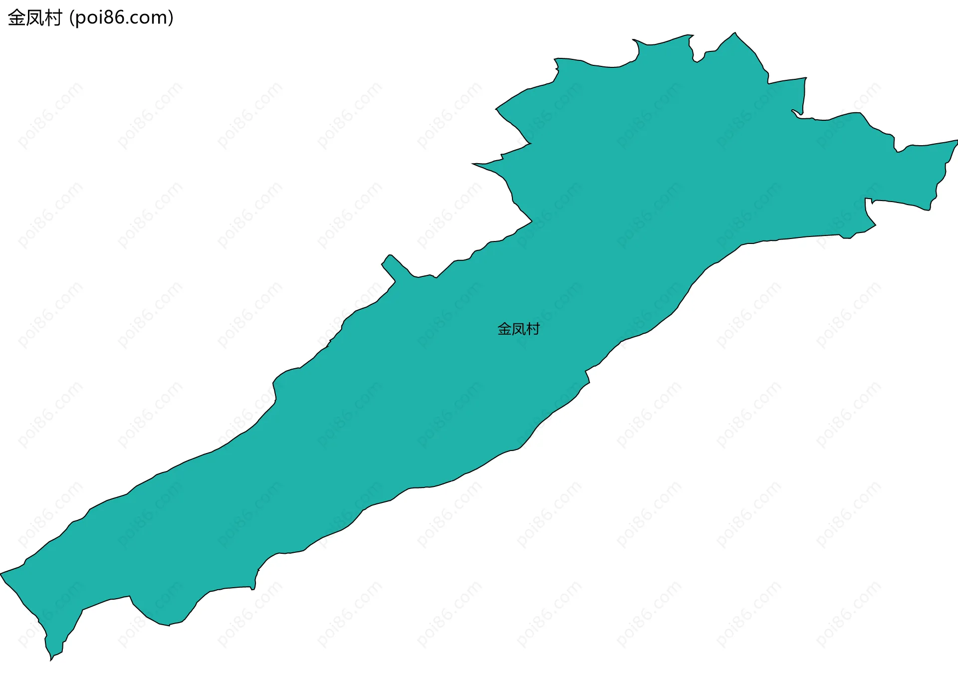 金凤村边界地图