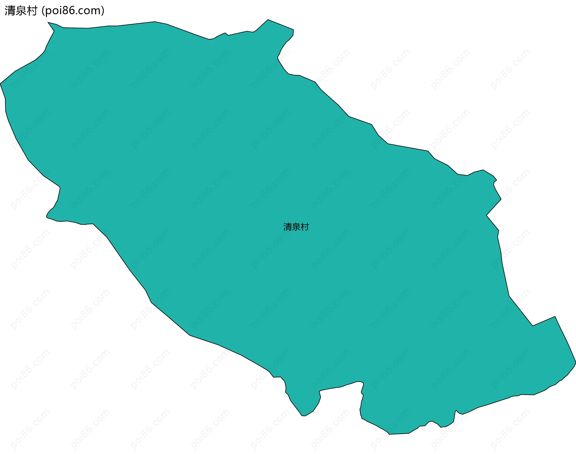 清泉村边界地图