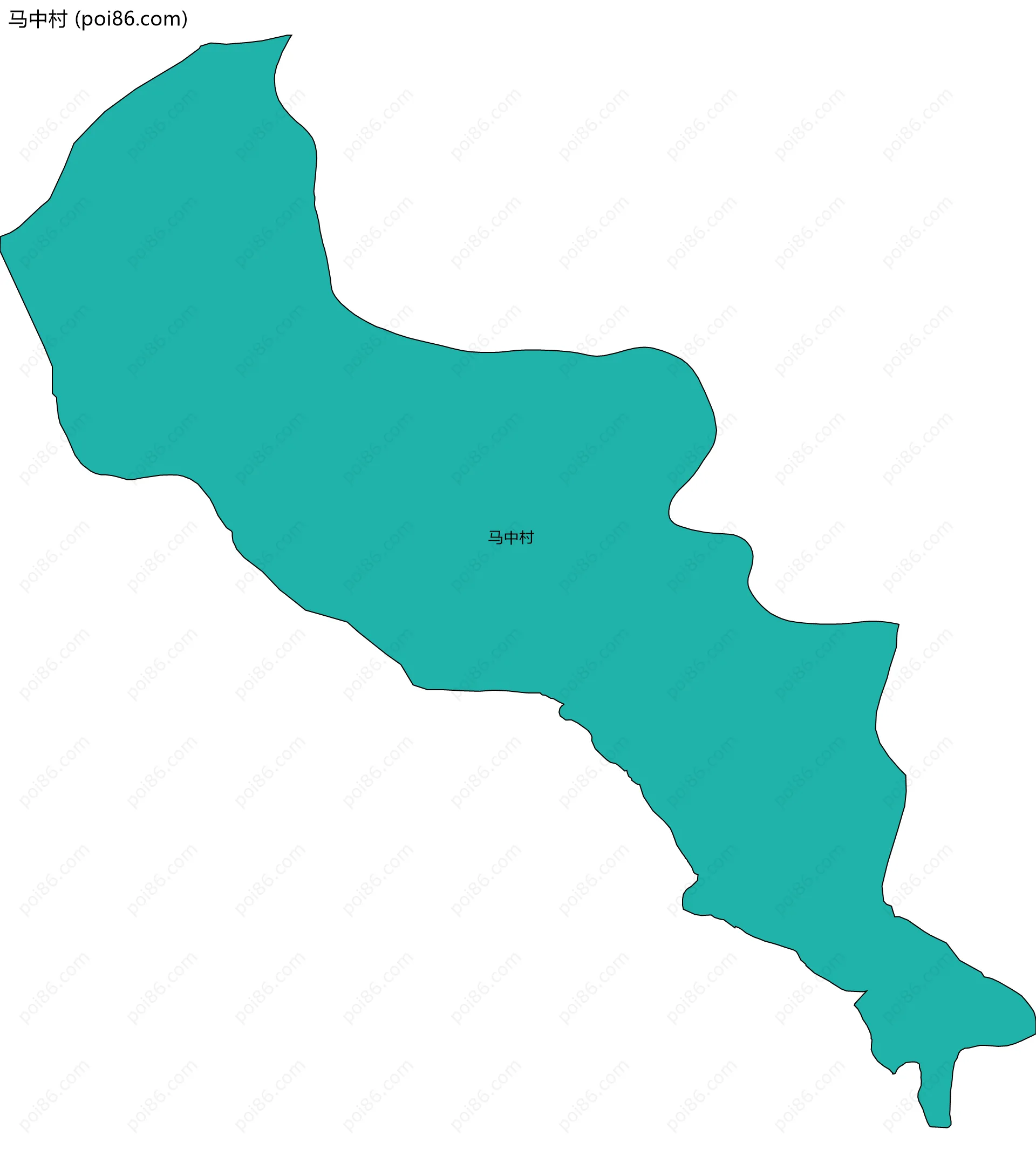 马中村边界地图