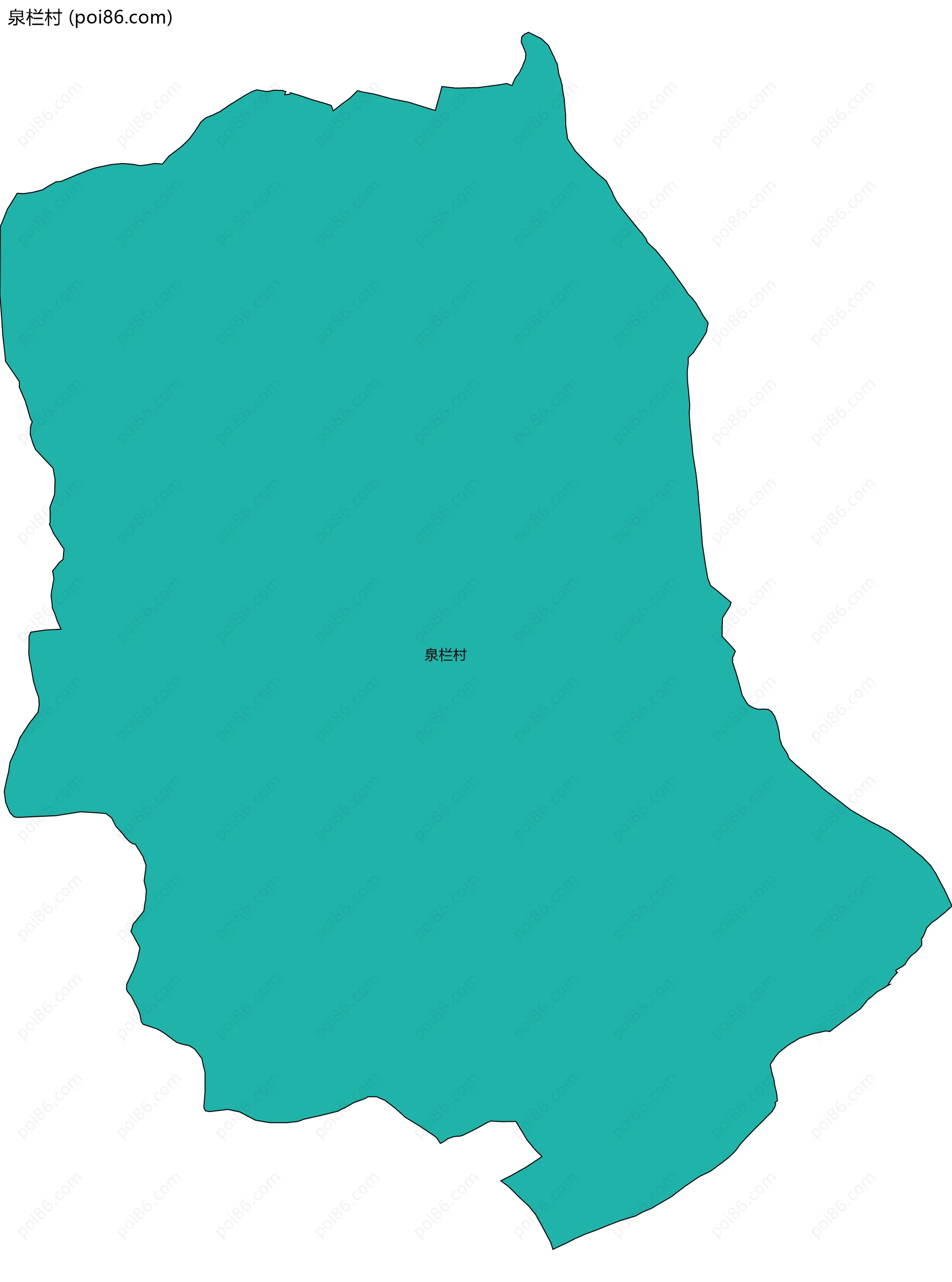 泉栏村边界地图