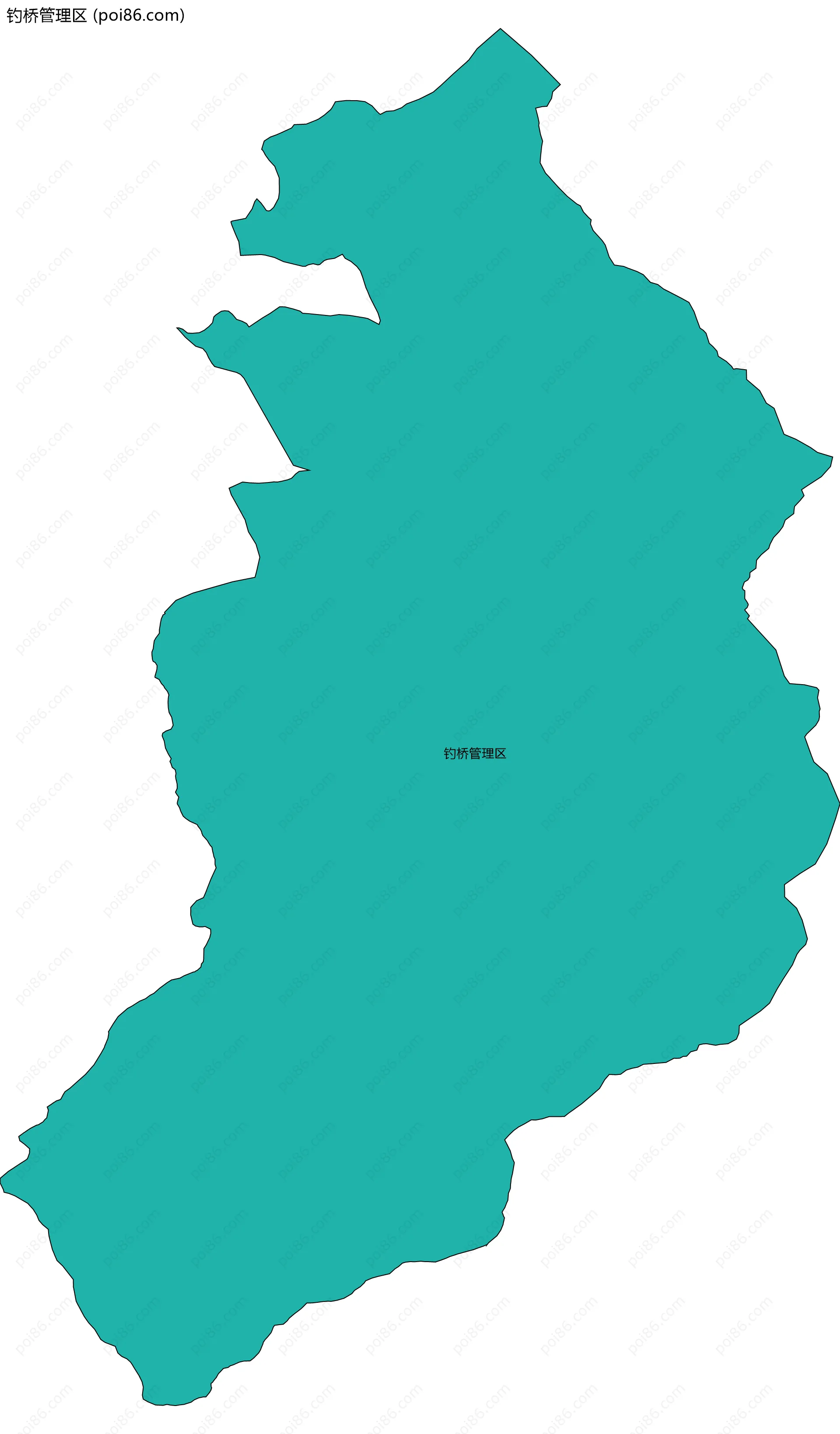 钓桥管理区边界地图