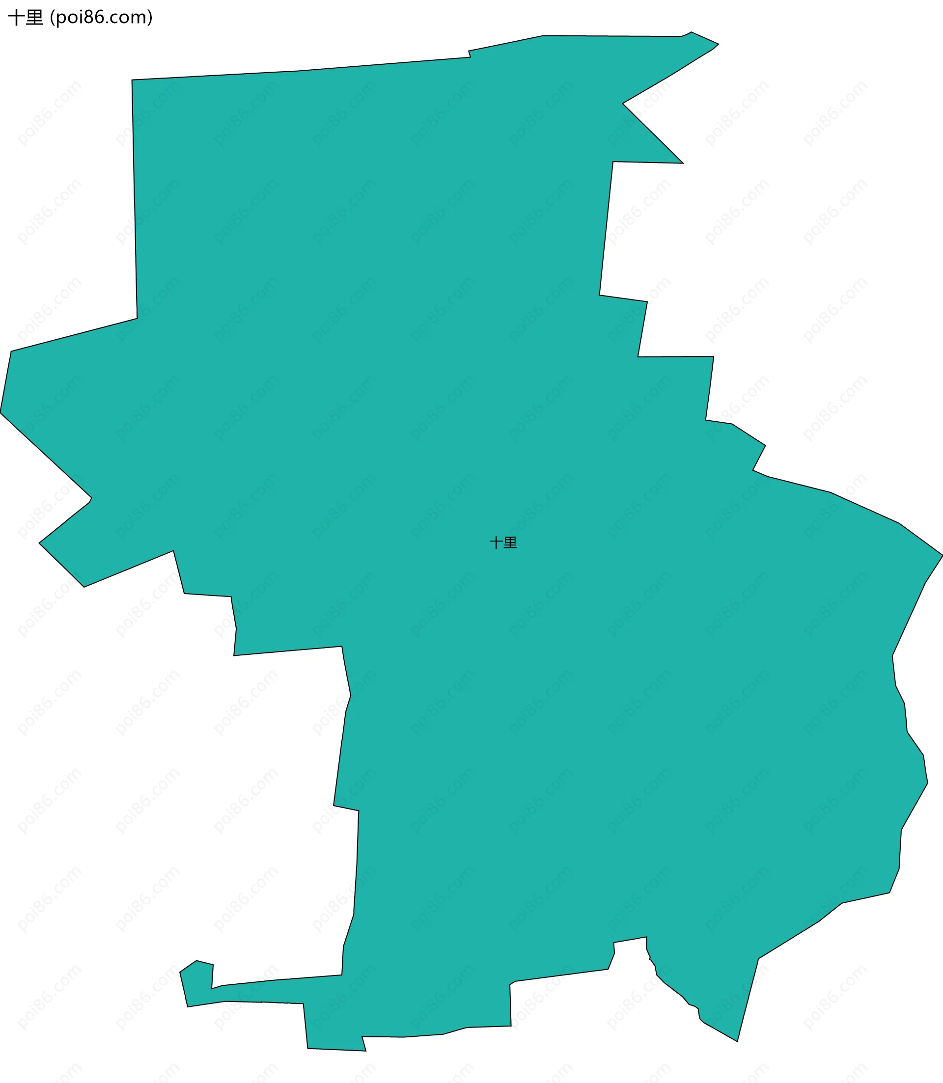 十里边界地图