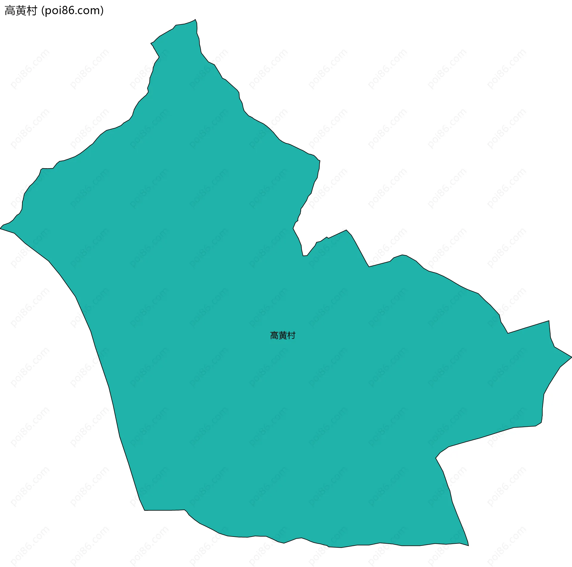 高黄村边界地图