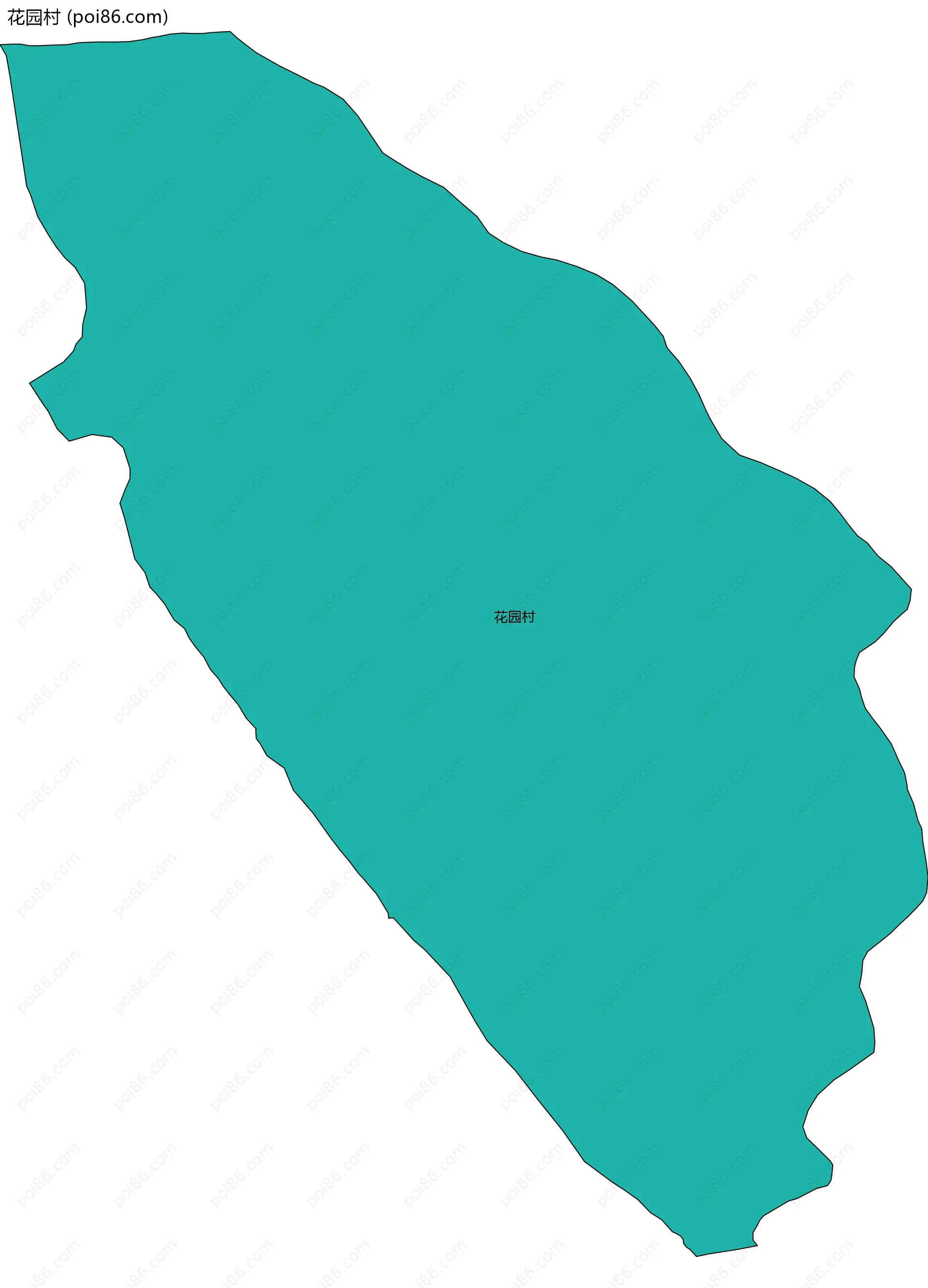 花园村边界地图